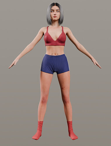 Female model 3D model
