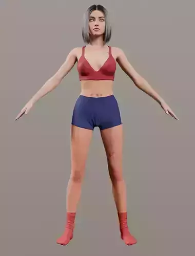 Female model 3D model