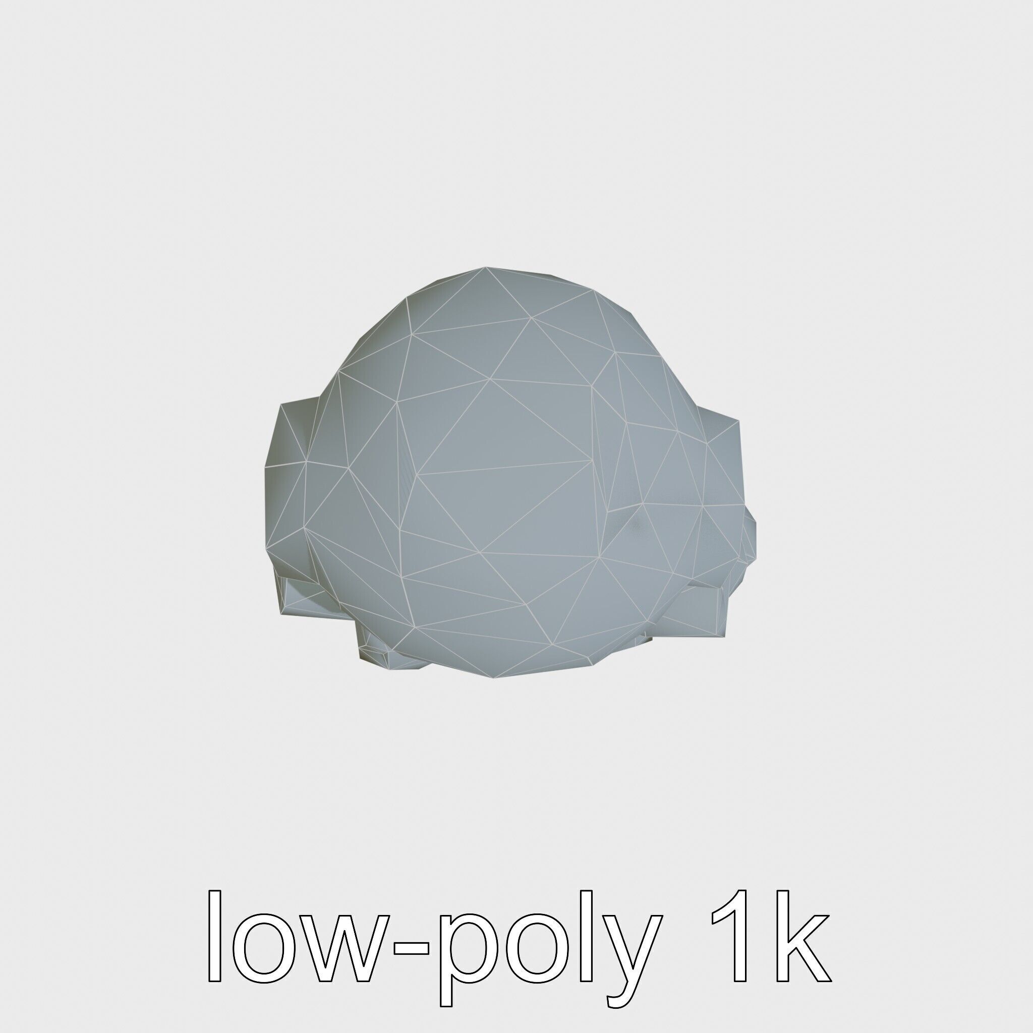 Stylish Robot Assistant with Neon Indicators Low-poly 3D model_23