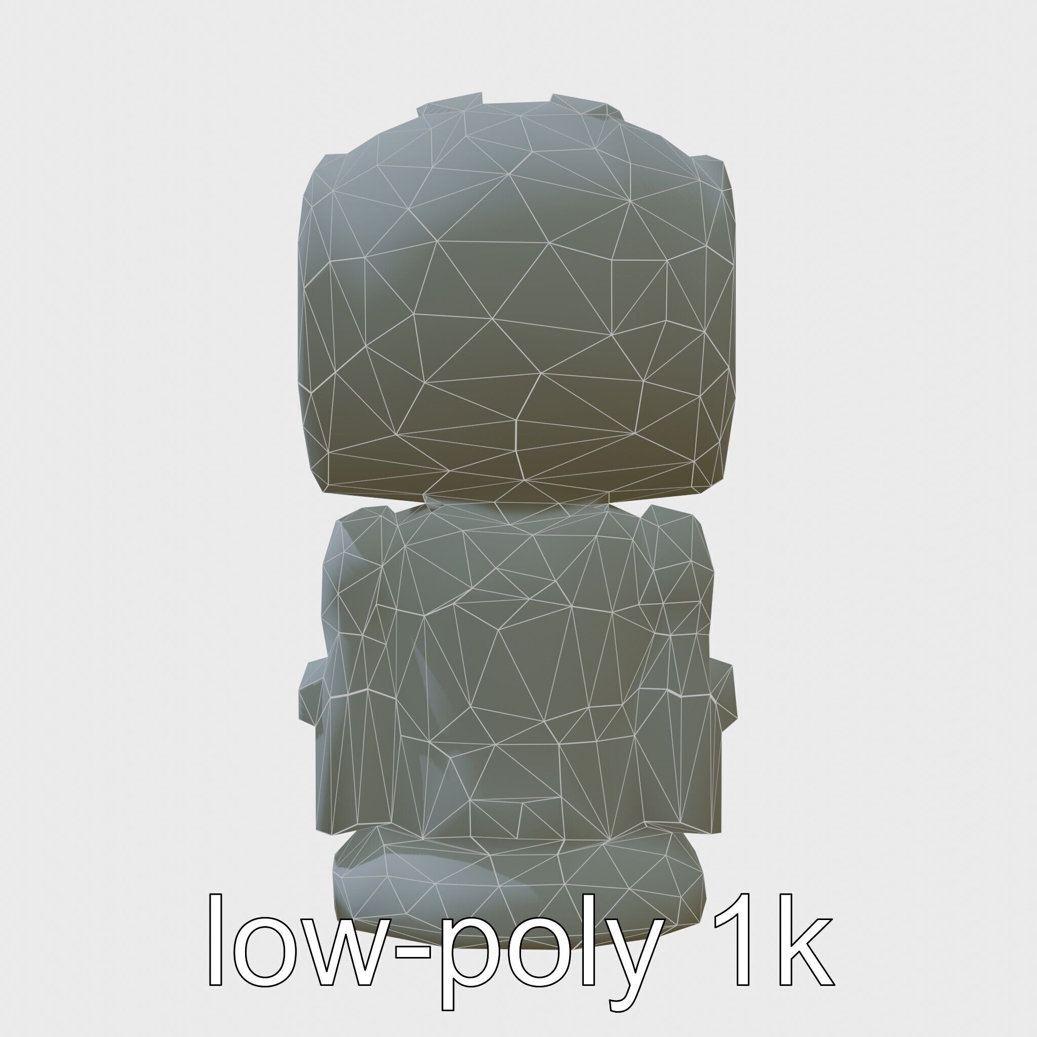 Stylish Neon Indicator Toy Robot Assistant Low-poly 3D model_10