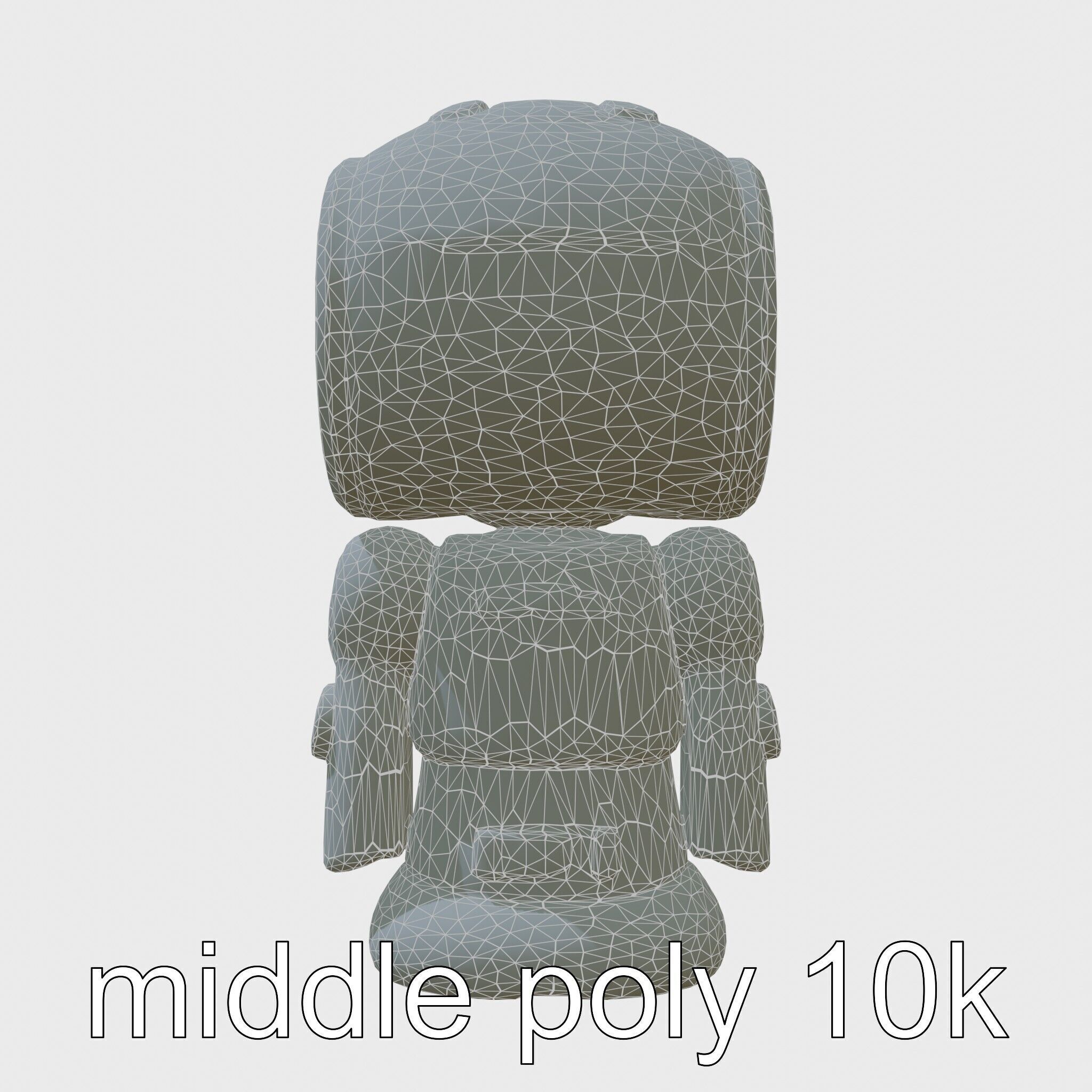 Stylish Neon Indicator Toy Robot Assistant Low-poly 3D model_9