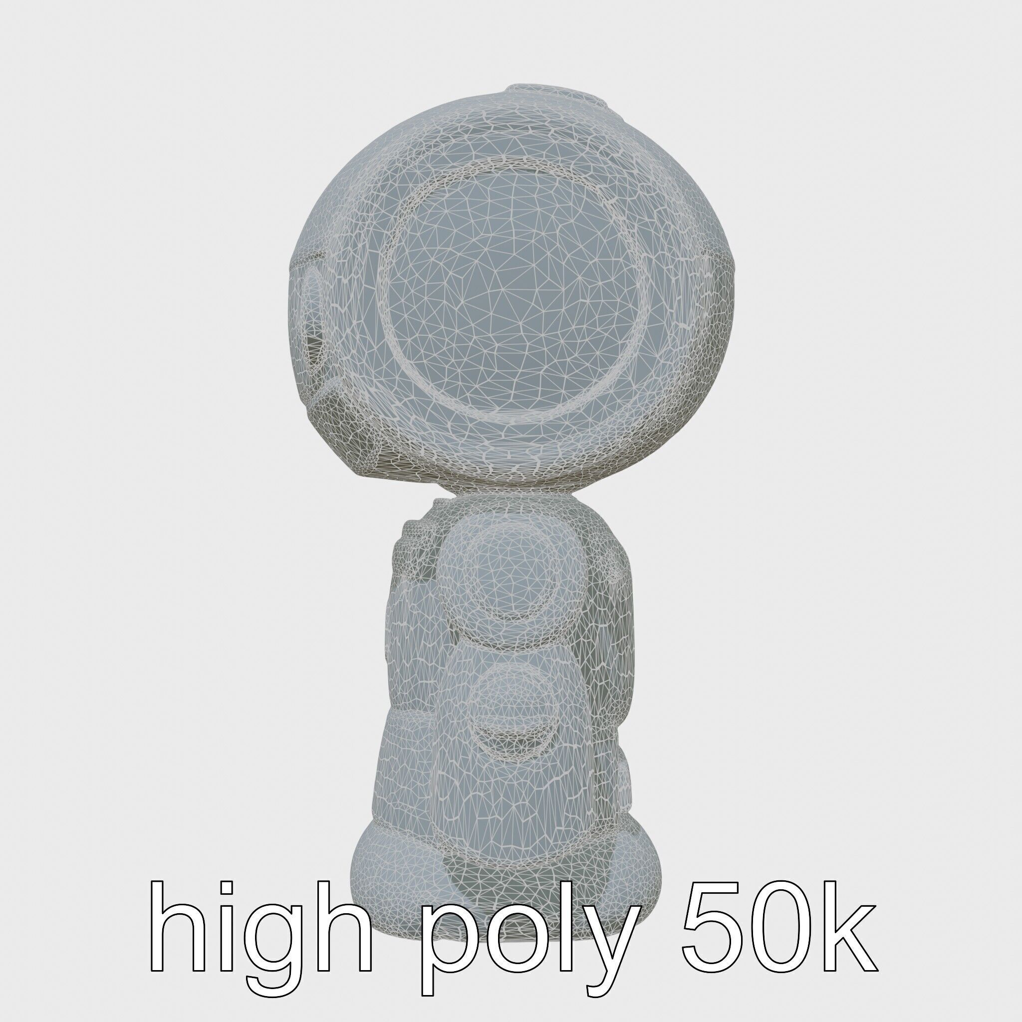 Stylish Neon Indicator Toy Robot Assistant Low-poly 3D model_30