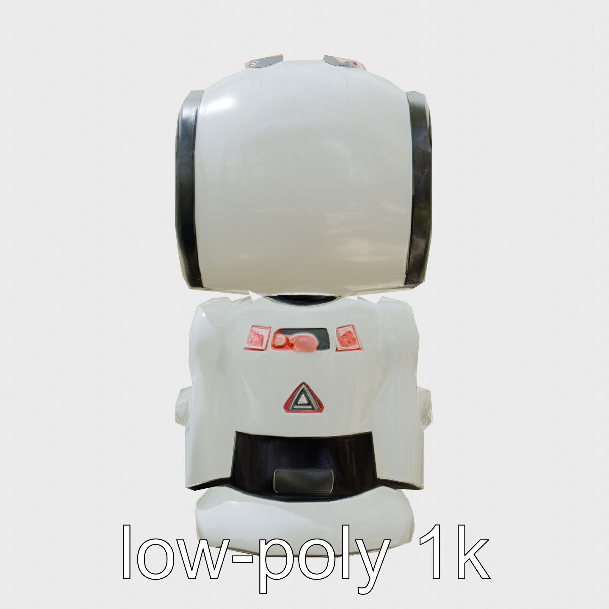 Stylish Neon Indicator Toy Robot Assistant Low-poly 3D model_7