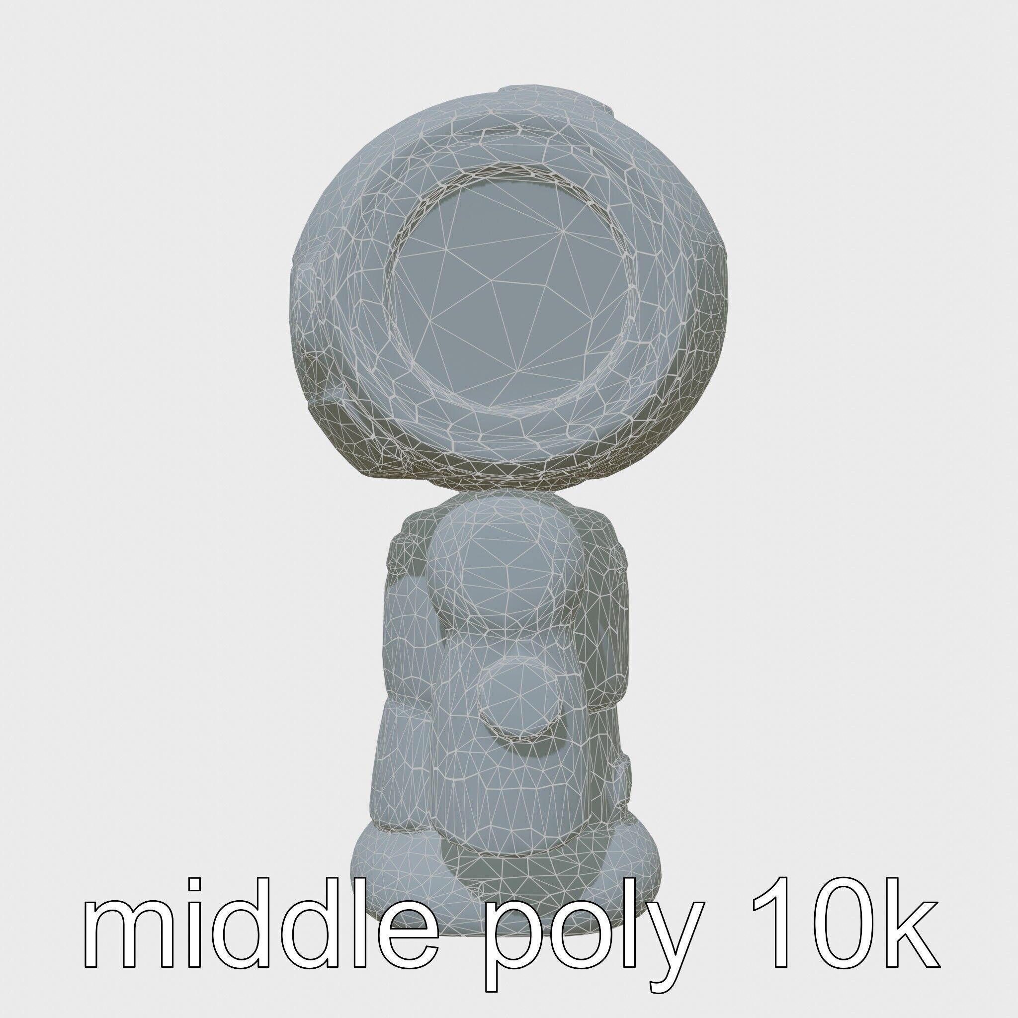 Stylish Neon Indicator Toy Robot Assistant Low-poly 3D model_25