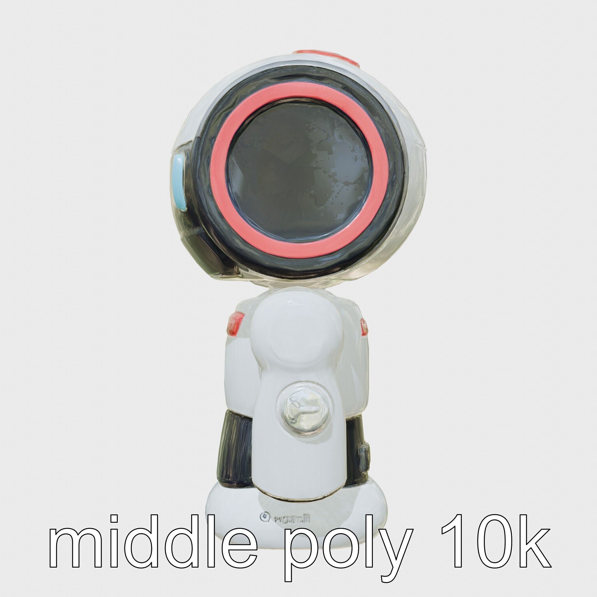 Stylish Neon Indicator Toy Robot Assistant Low-poly 3D model_28