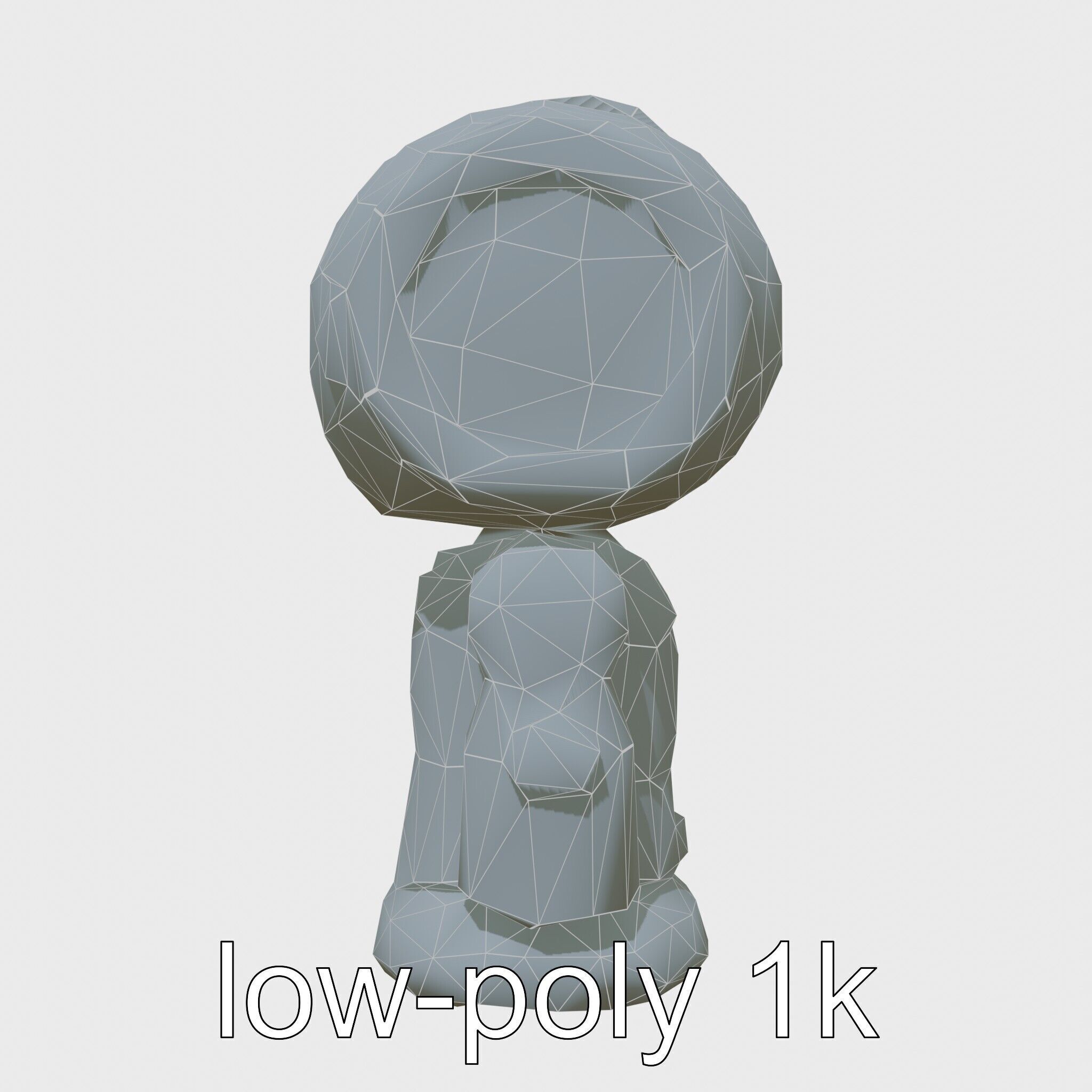Stylish Neon Indicator Toy Robot Assistant Low-poly 3D model_21