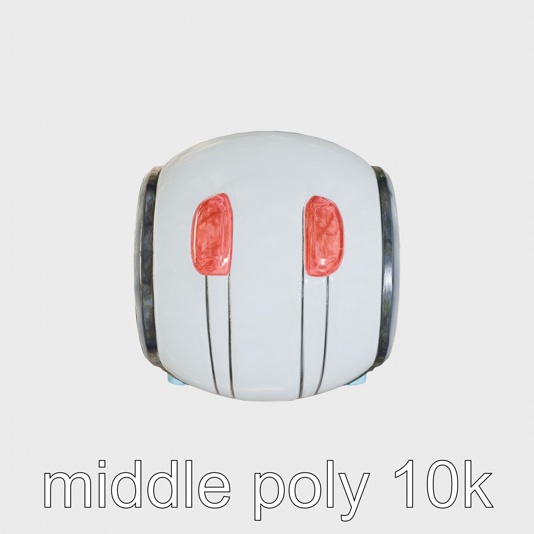 Stylish Neon Indicator Toy Robot Assistant Low-poly 3D model_18