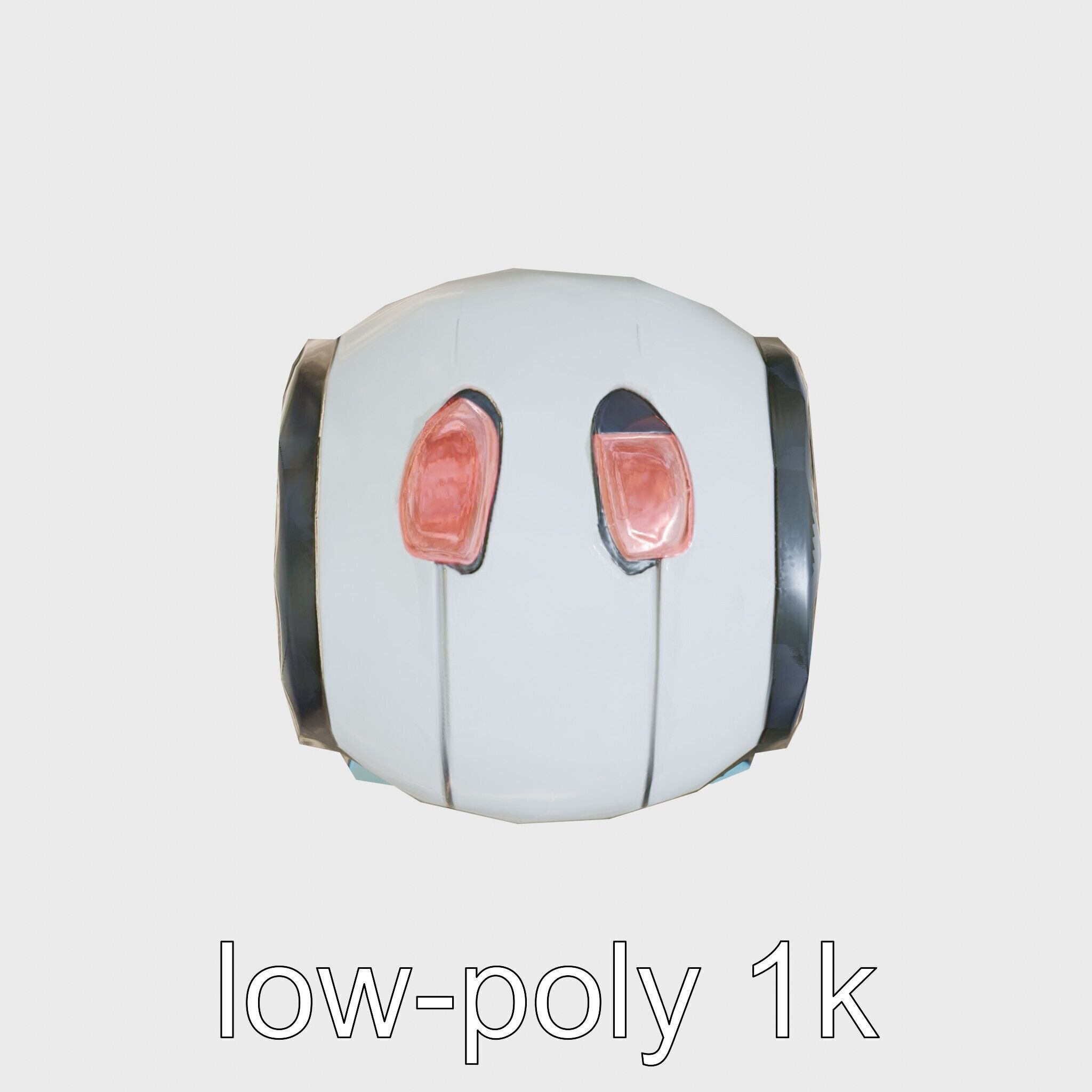 Stylish Neon Indicator Toy Robot Assistant Low-poly 3D model_27