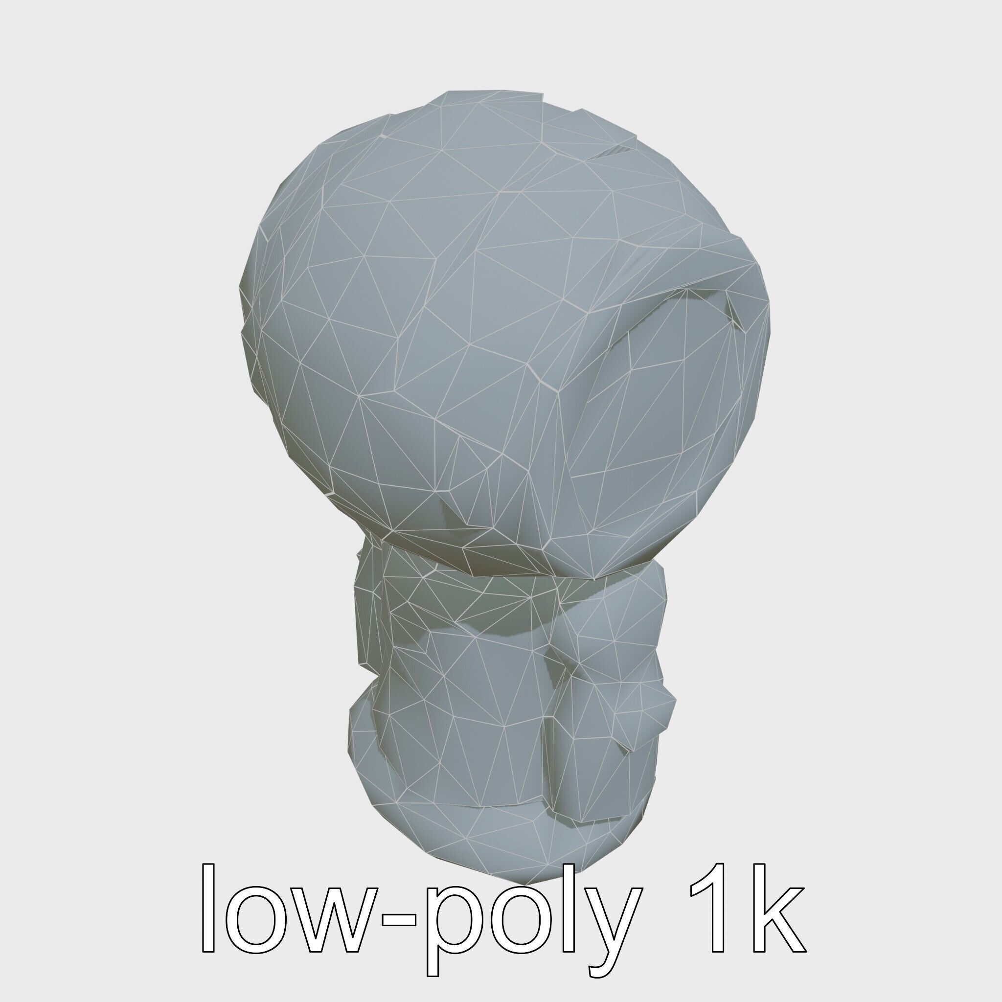 Stylish Neon Indicator Toy Robot Assistant Low-poly 3D model_13