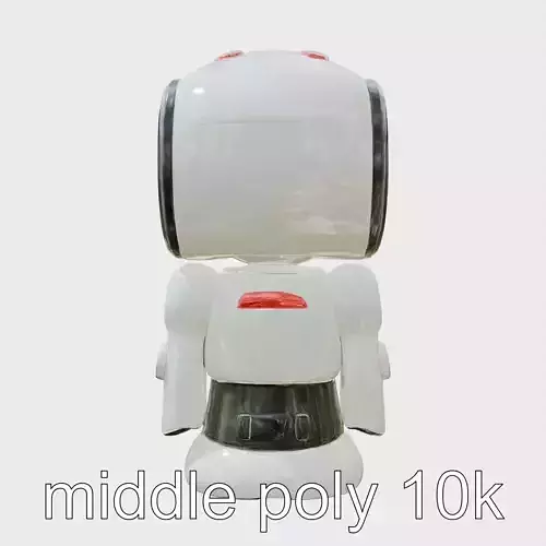 Stylish Neon Indicator Toy Robot Assistant Low-poly 3D model