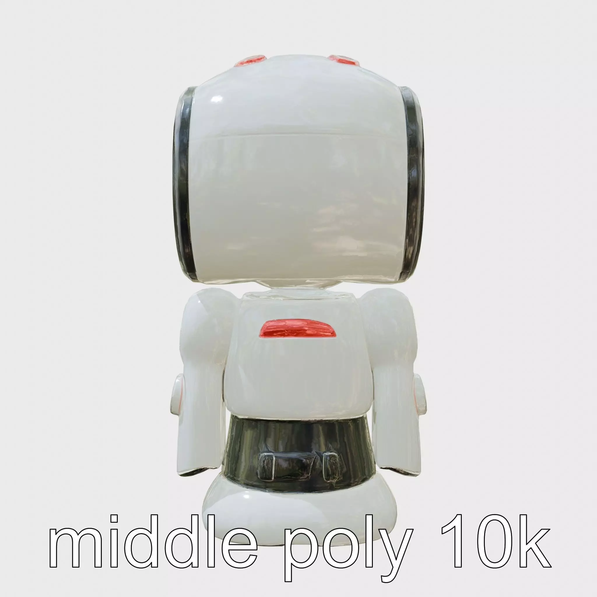 Stylish Neon Indicator Toy Robot Assistant Low-poly 3D model_0