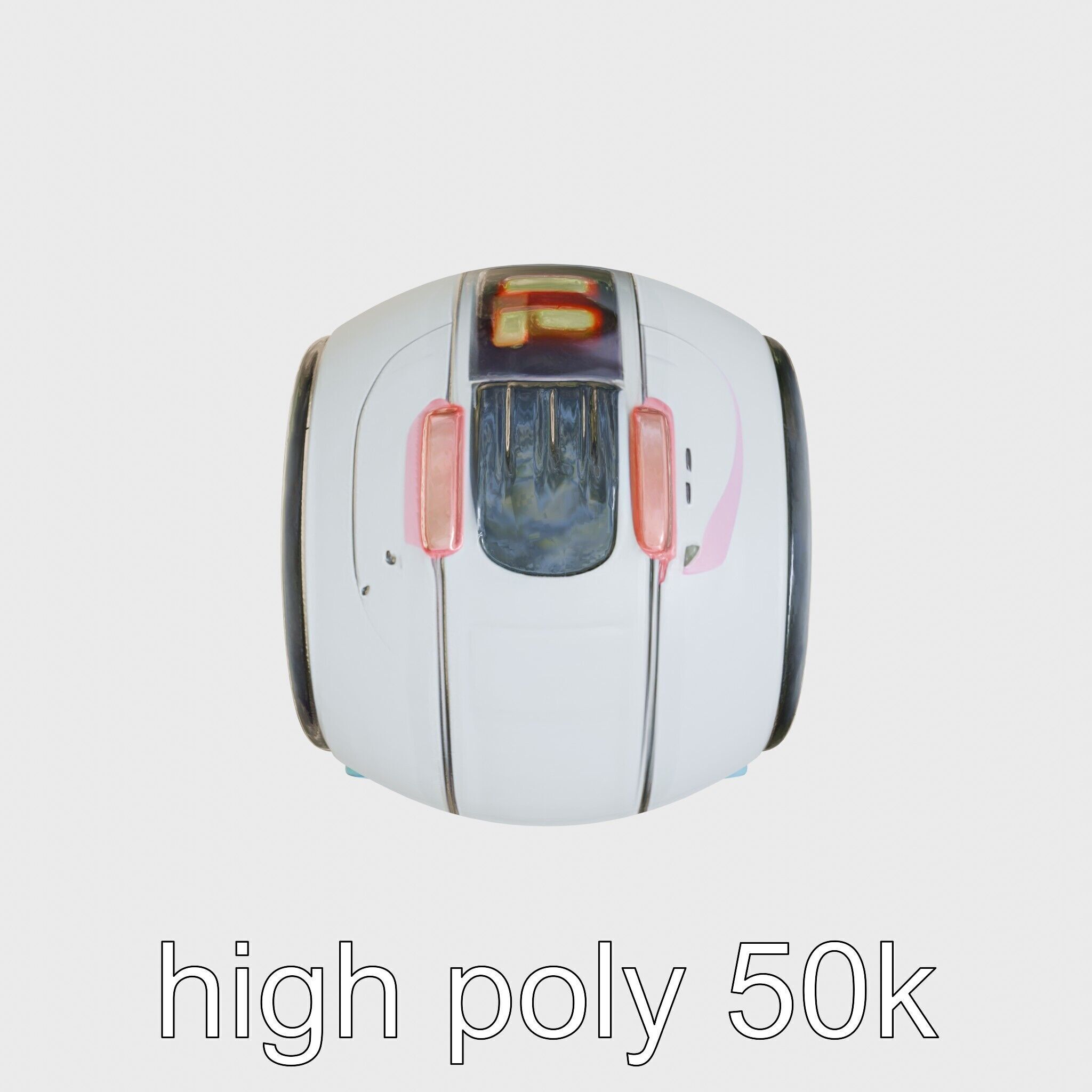 Stylish Neon Indicator Toy Robot Assistant Low-poly 3D model_26