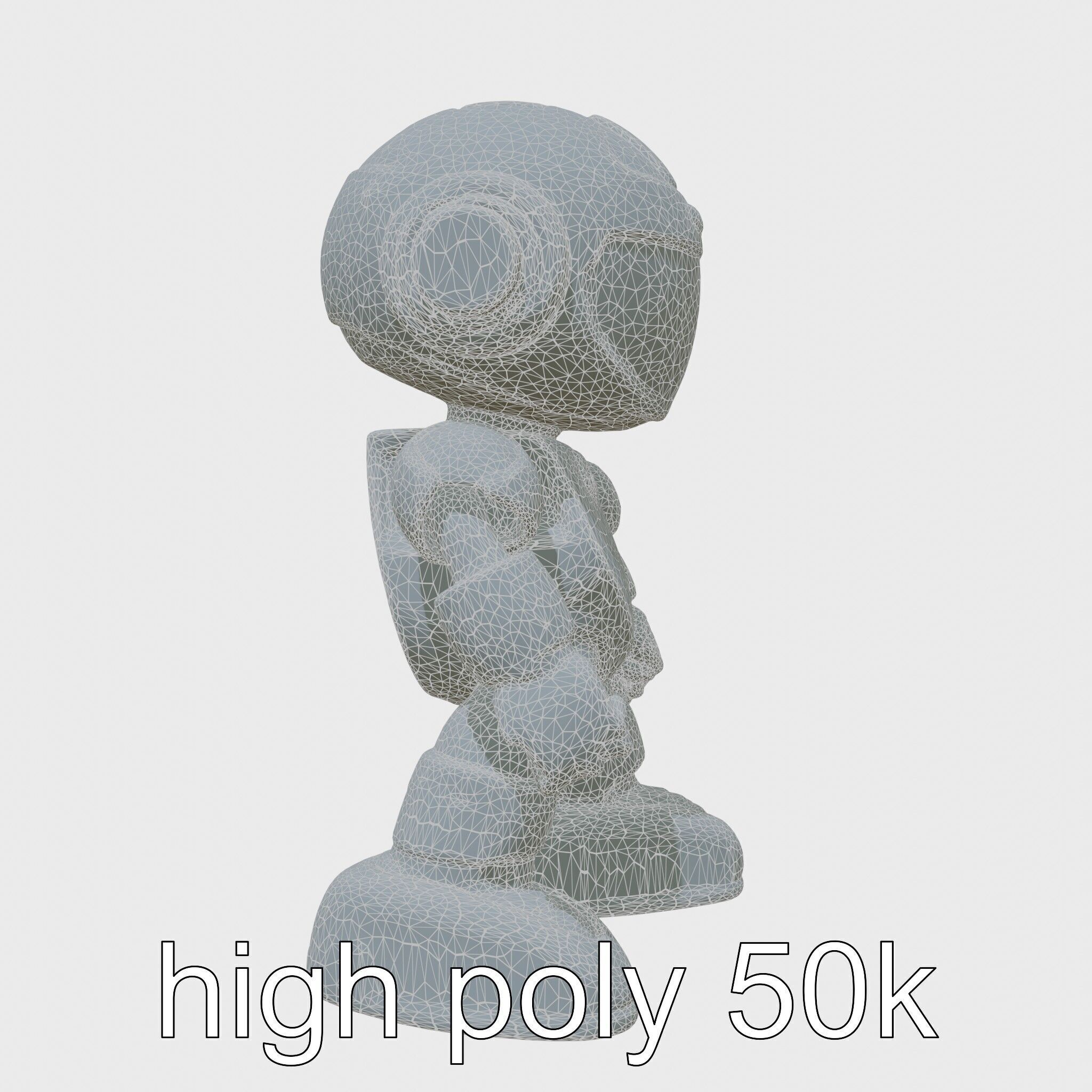 Stylish Toy Robot Assistant with Neon Indicators Low-poly 3D model_16