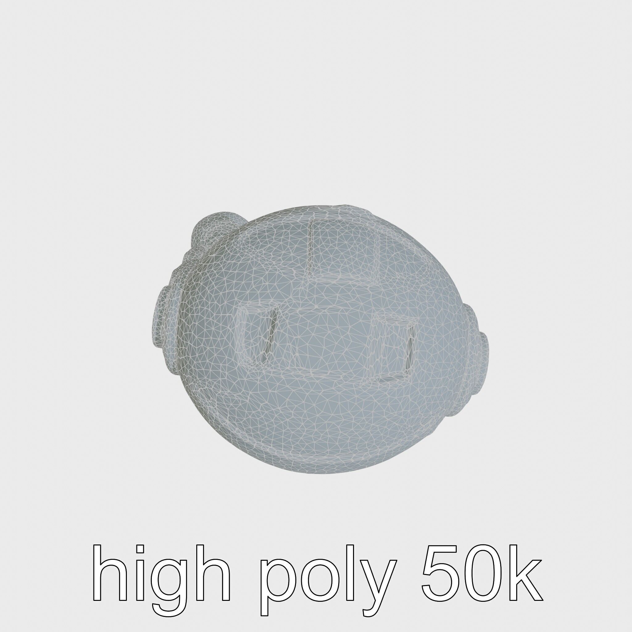 Stylish Toy Robot Assistant with Neon Indicators Low-poly 3D model_17