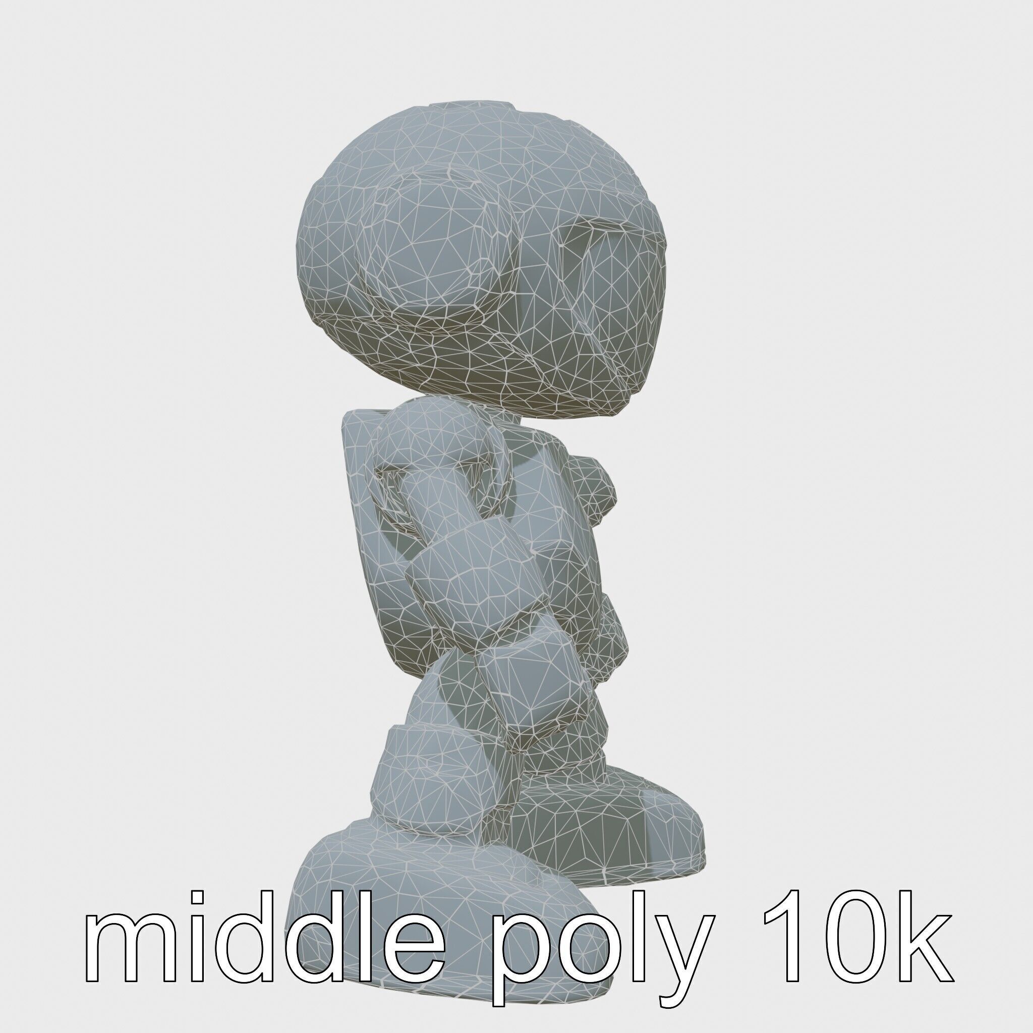 Stylish Toy Robot Assistant with Neon Indicators Low-poly 3D model_29