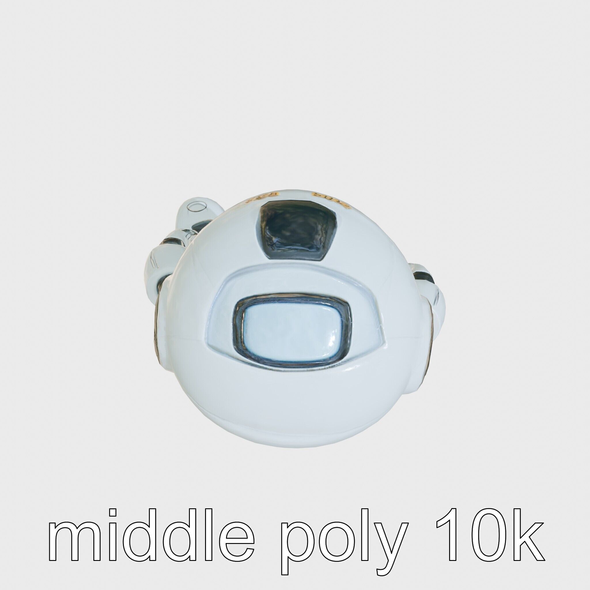 Stylish Toy Robot Assistant with Neon Indicators Low-poly 3D model_15