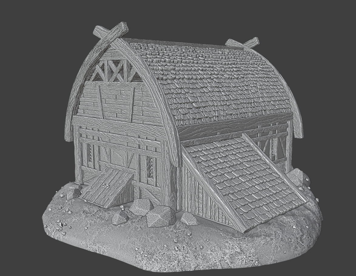 Viking Barn 3D print model_7