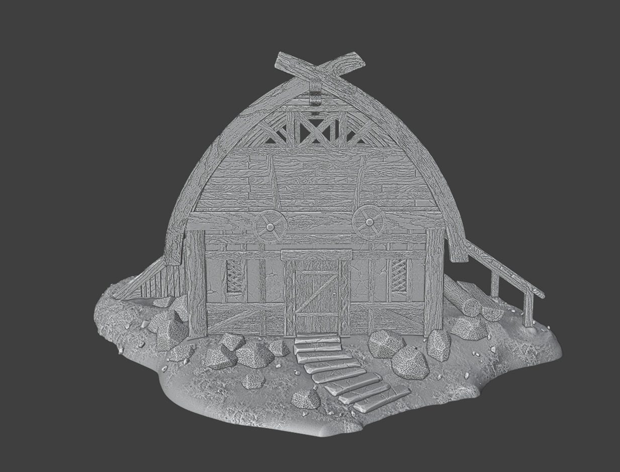 Viking Barn 3D print model_4