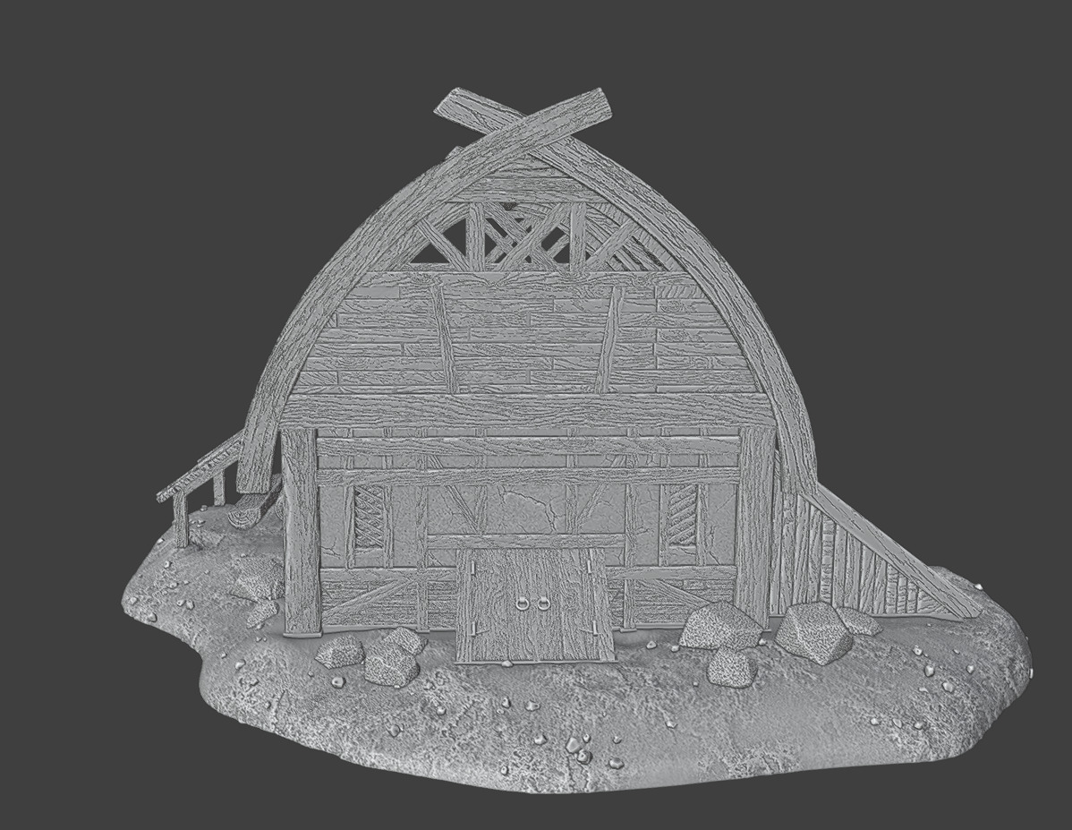 Viking Barn 3D print model_8