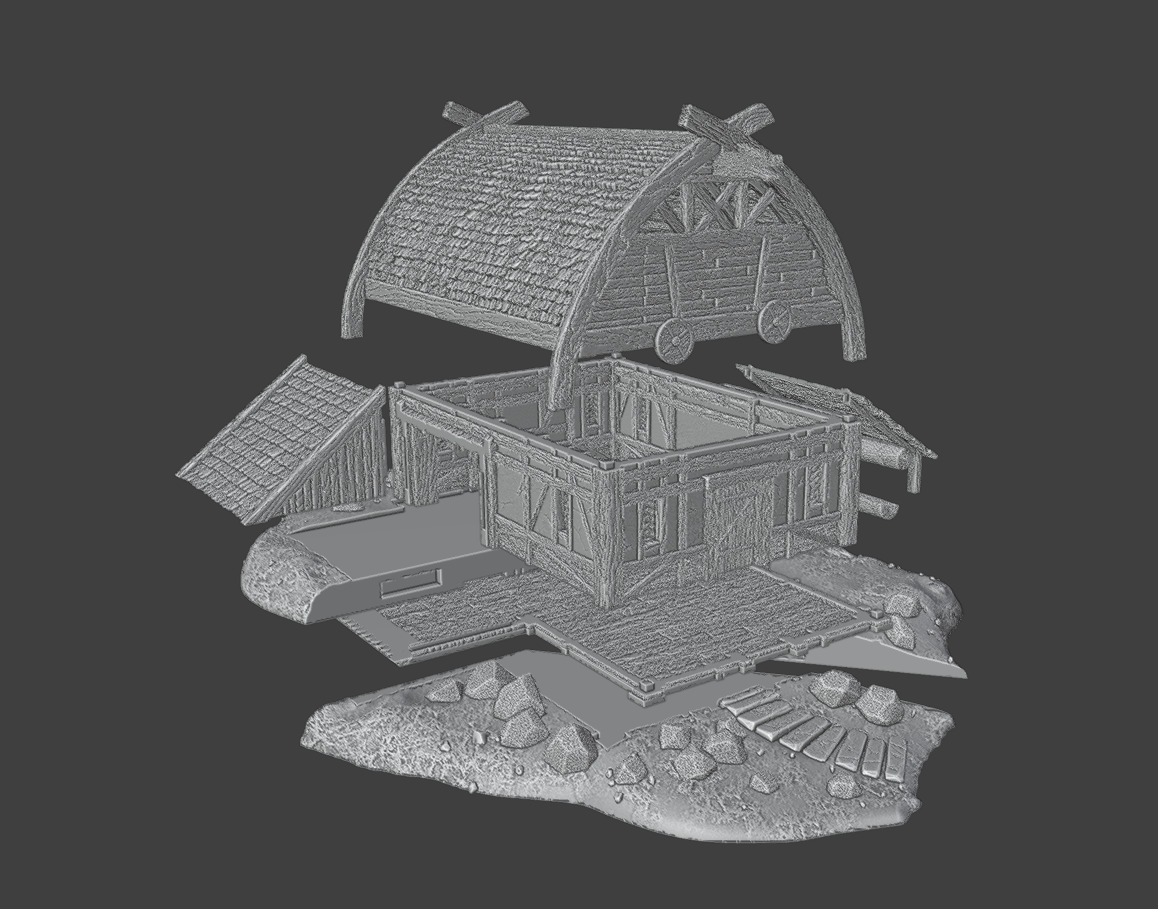 Viking Barn 3D print model_13