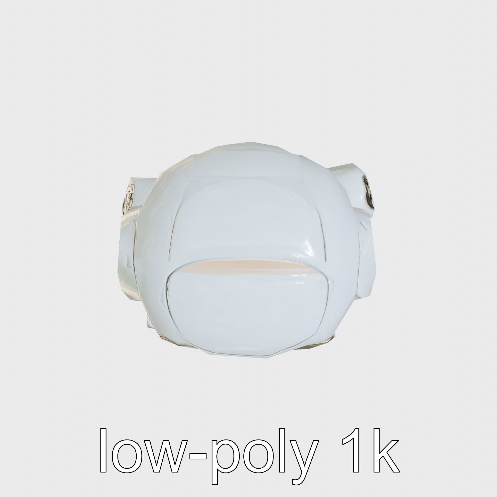 Stylish Toy Robot Assistant with Neon Indicators Low-poly 3D model_28