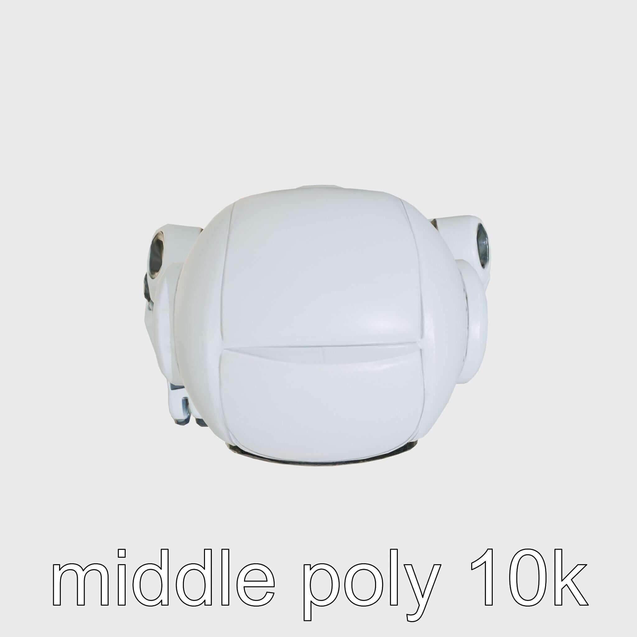 Stylish Toy Robot Assistant with Neon Indicators Low-poly 3D model_19