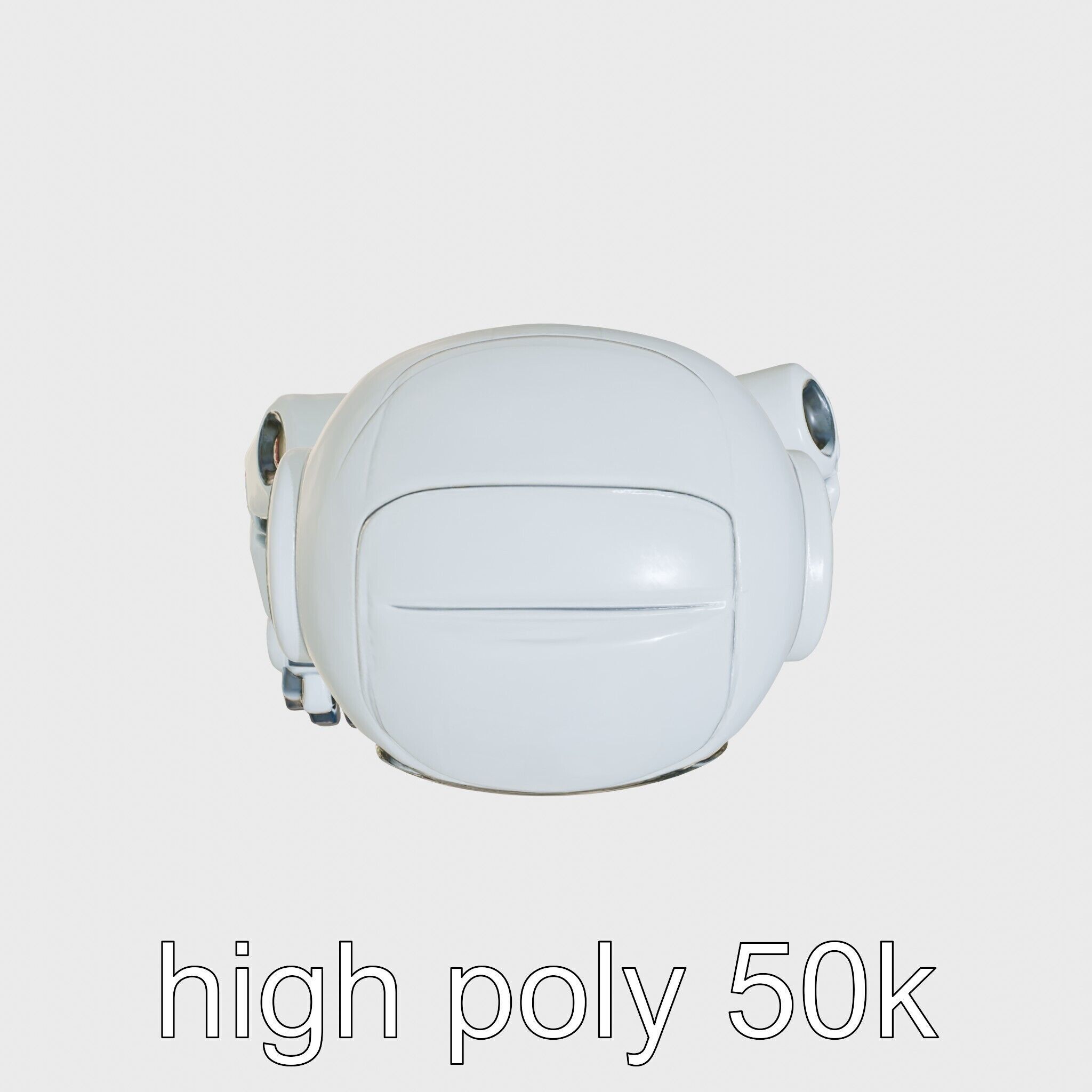 Stylish Toy Robot Assistant with Neon Indicators Low-poly 3D model_17