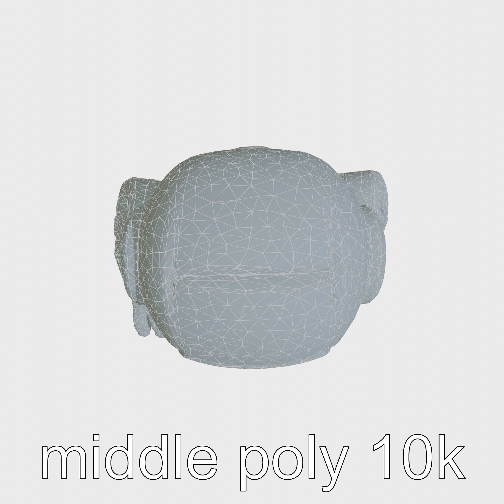 Stylish Toy Robot Assistant with Neon Indicators Low-poly 3D model_21