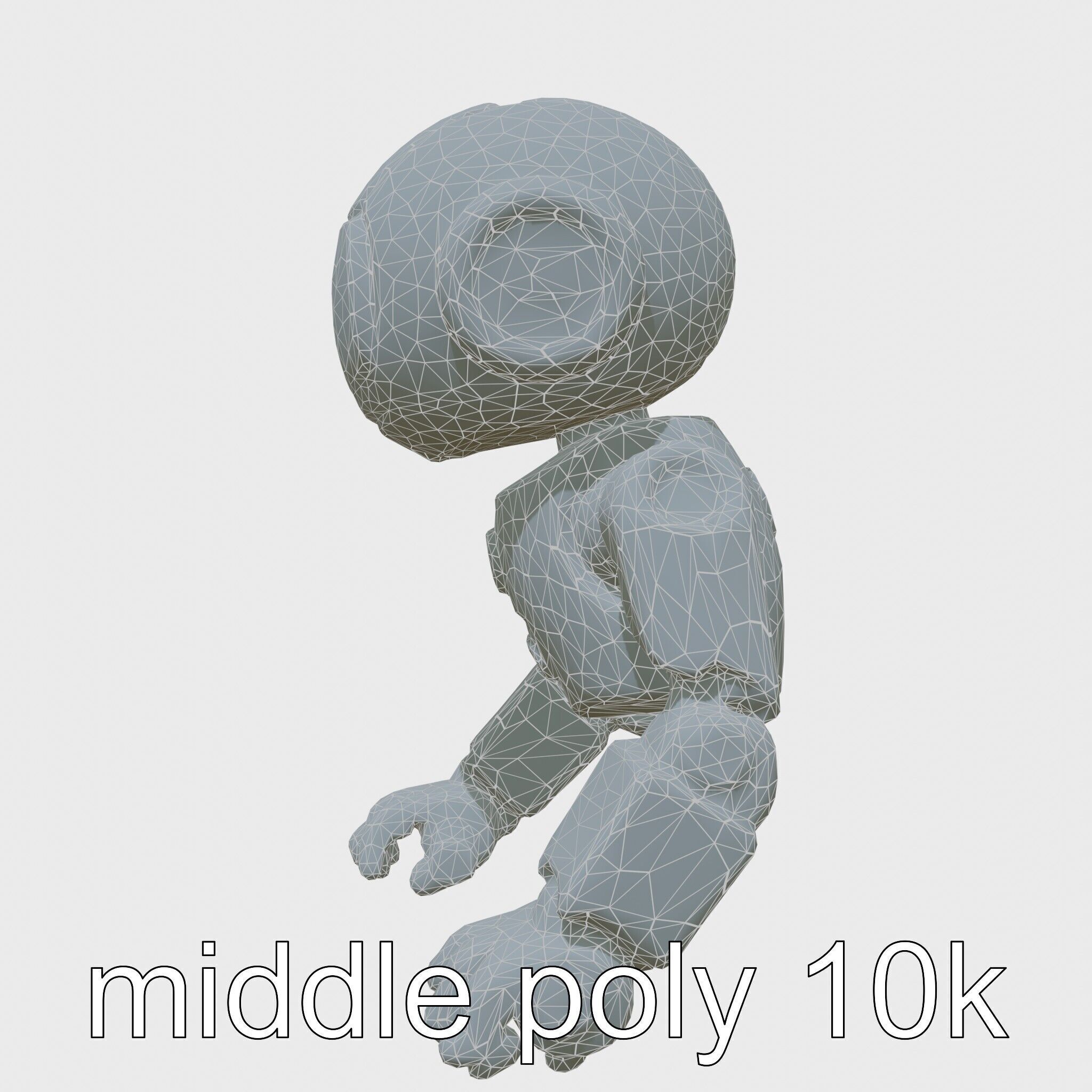 Stylish Toy Robot Assistant with Neon Indicators Low-poly 3D model_26