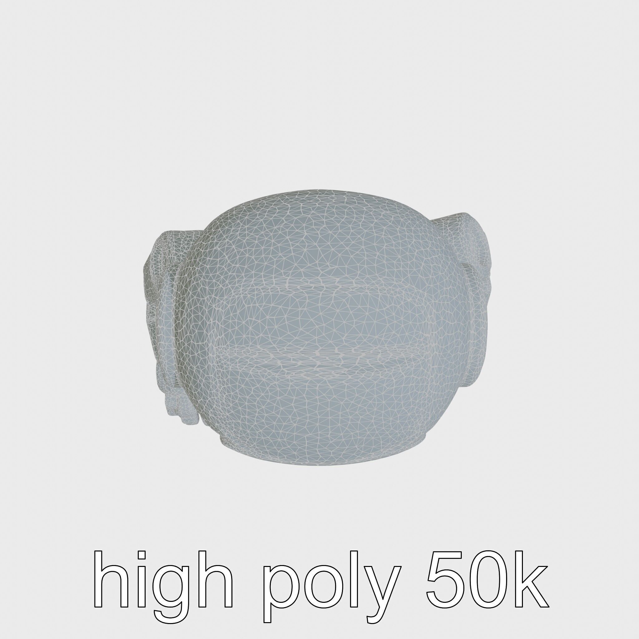 Stylish Toy Robot Assistant with Neon Indicators Low-poly 3D model_23