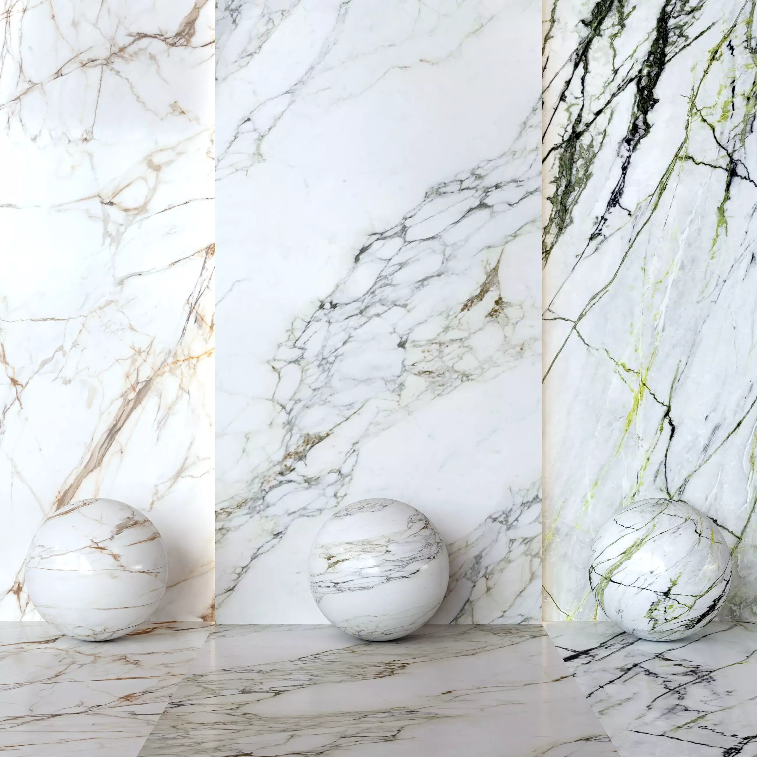 Porcelanosa Xtone Calacatta Tile - 3in1 Marble Collection Texture