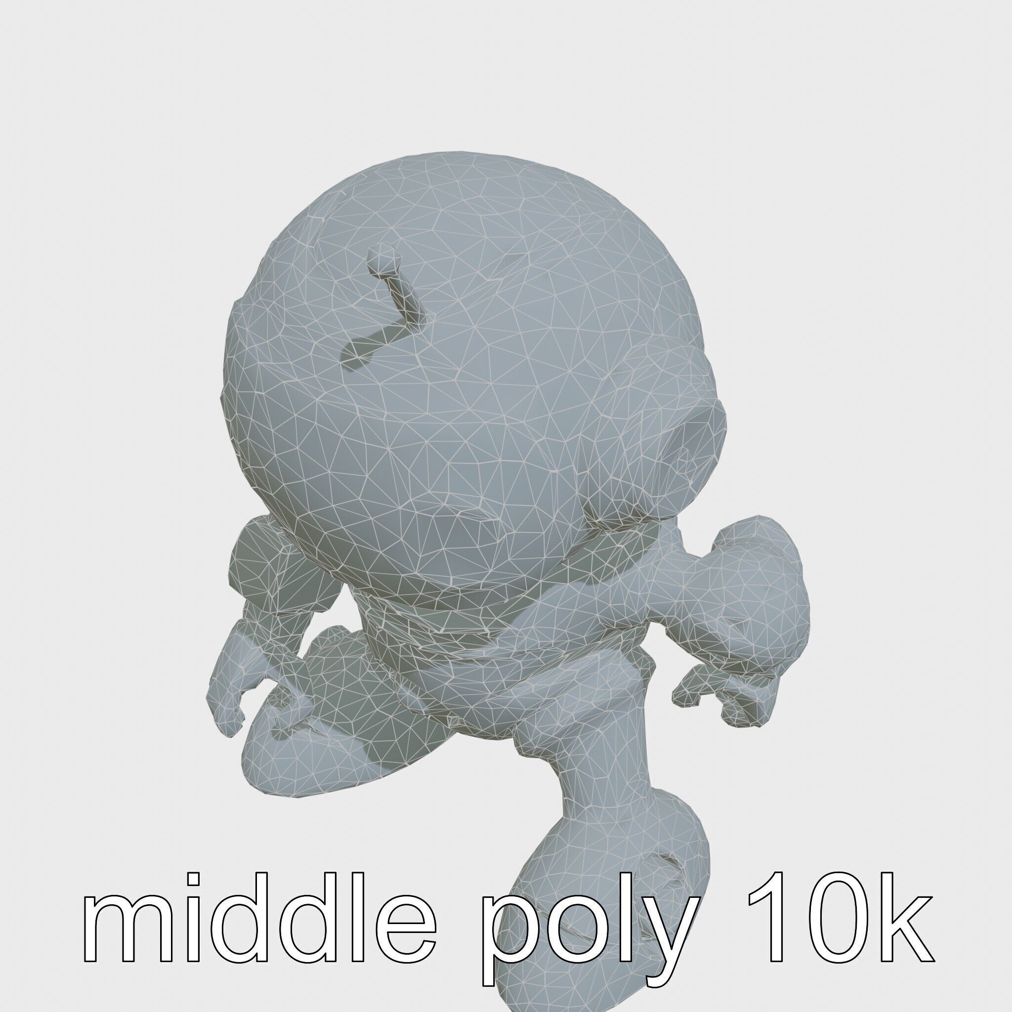 Stylish Neon Robot Assistant with Interactive Features Low-poly 3D model_31