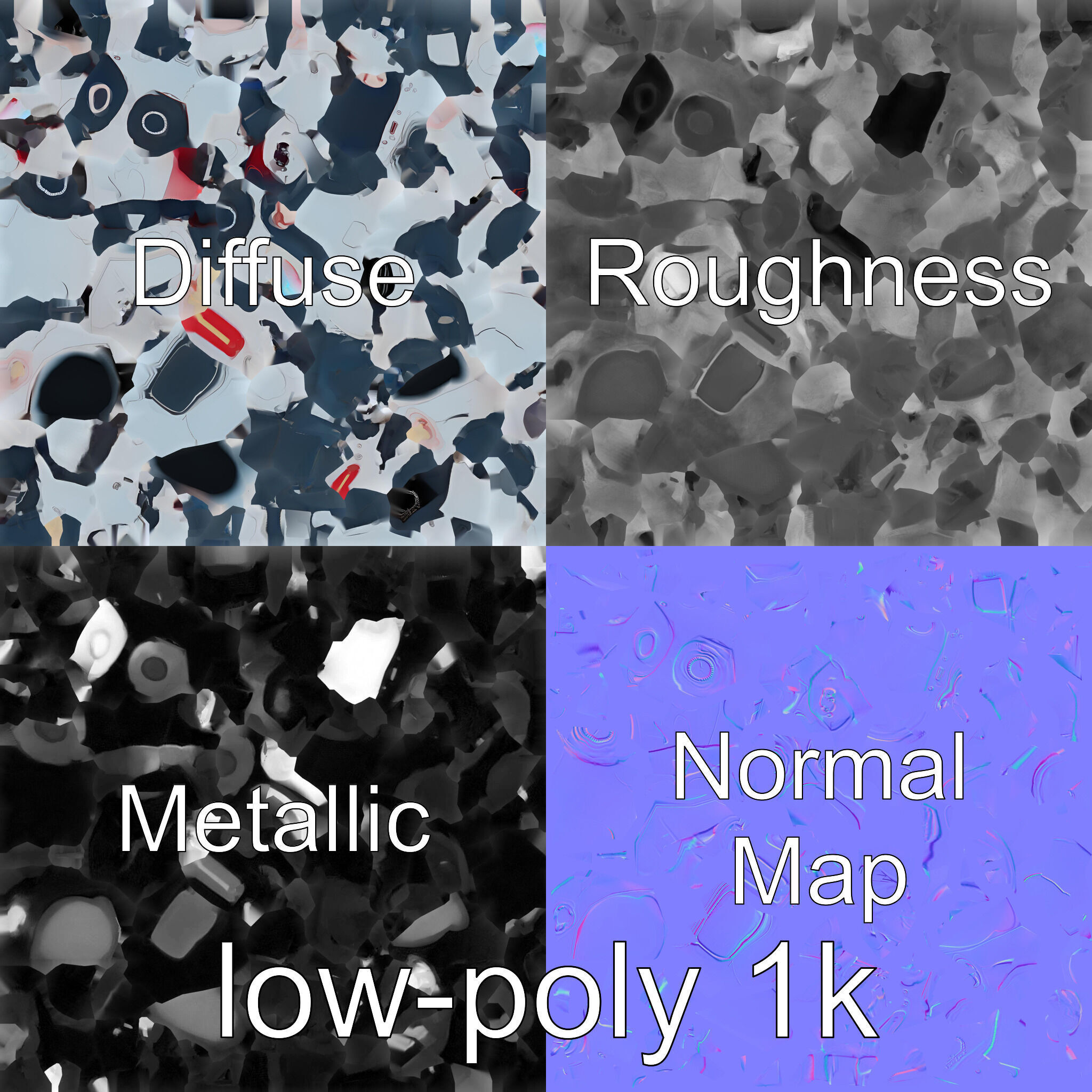 Stylish Neon Robot Assistant with Interactive Features Low-poly 3D model_4