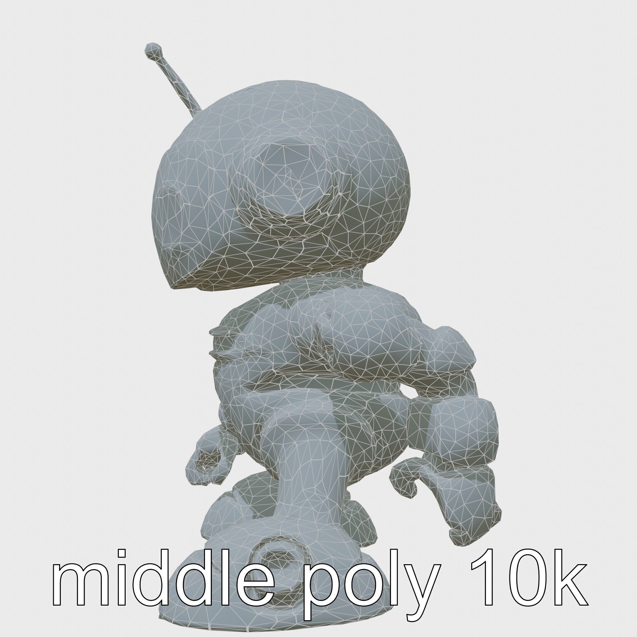 Stylish Neon Robot Assistant with Interactive Features Low-poly 3D model_24