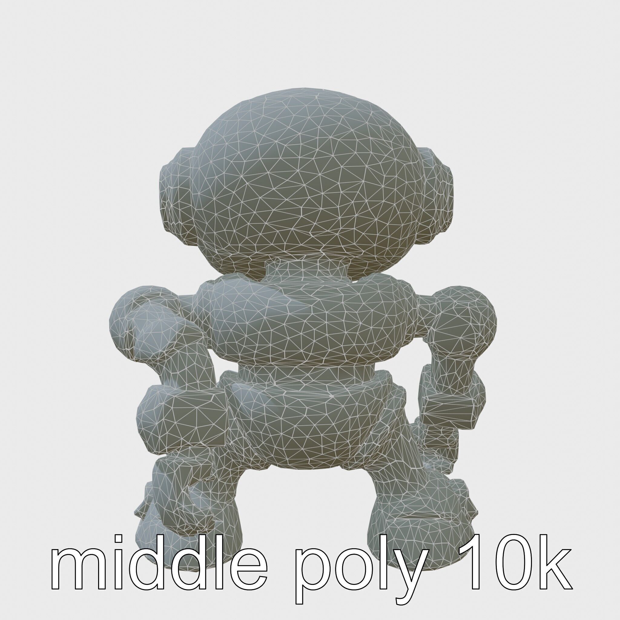 Stylish Neon Robot Assistant with Interactive Features Low-poly 3D model_9