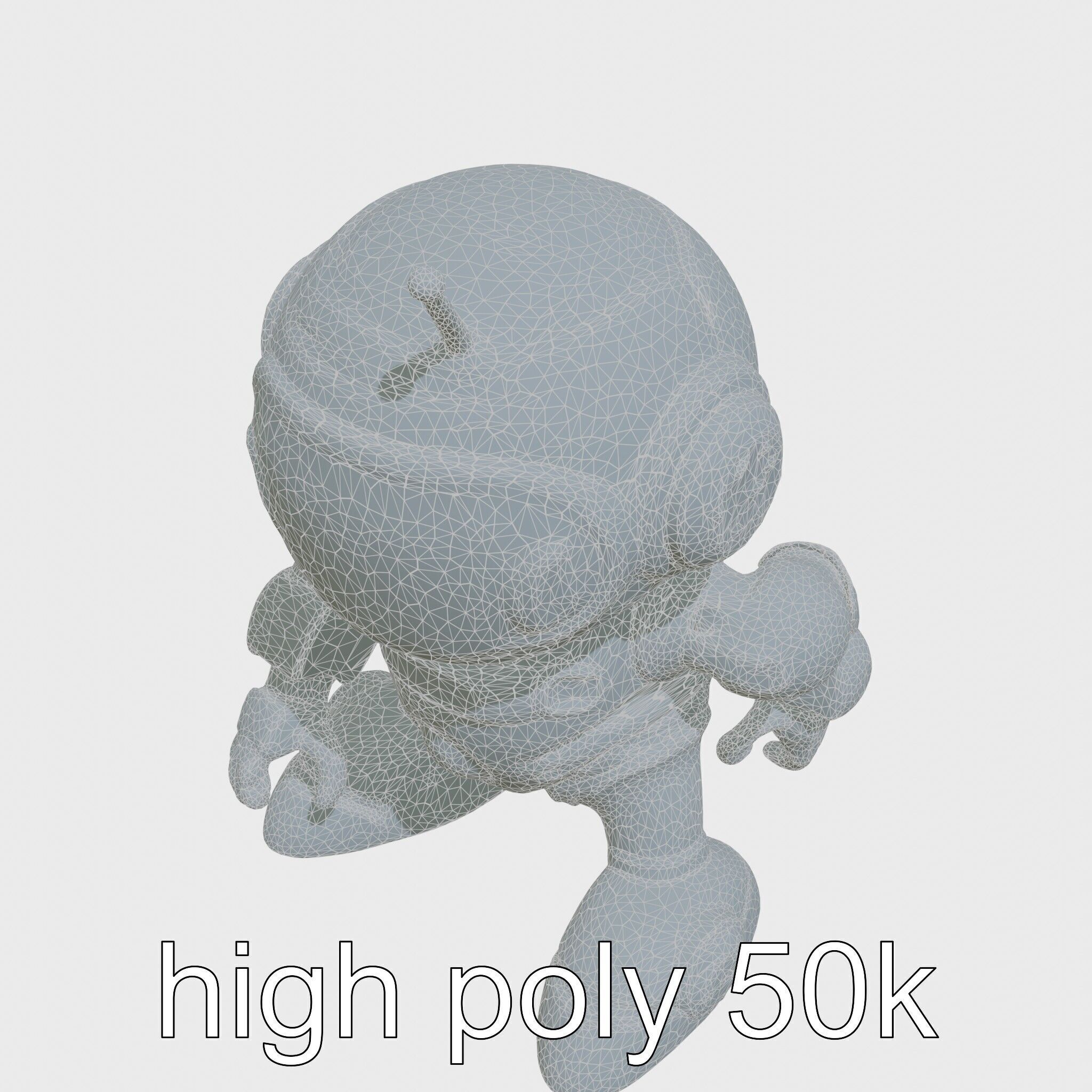 Stylish Neon Robot Assistant with Interactive Features Low-poly 3D model_14