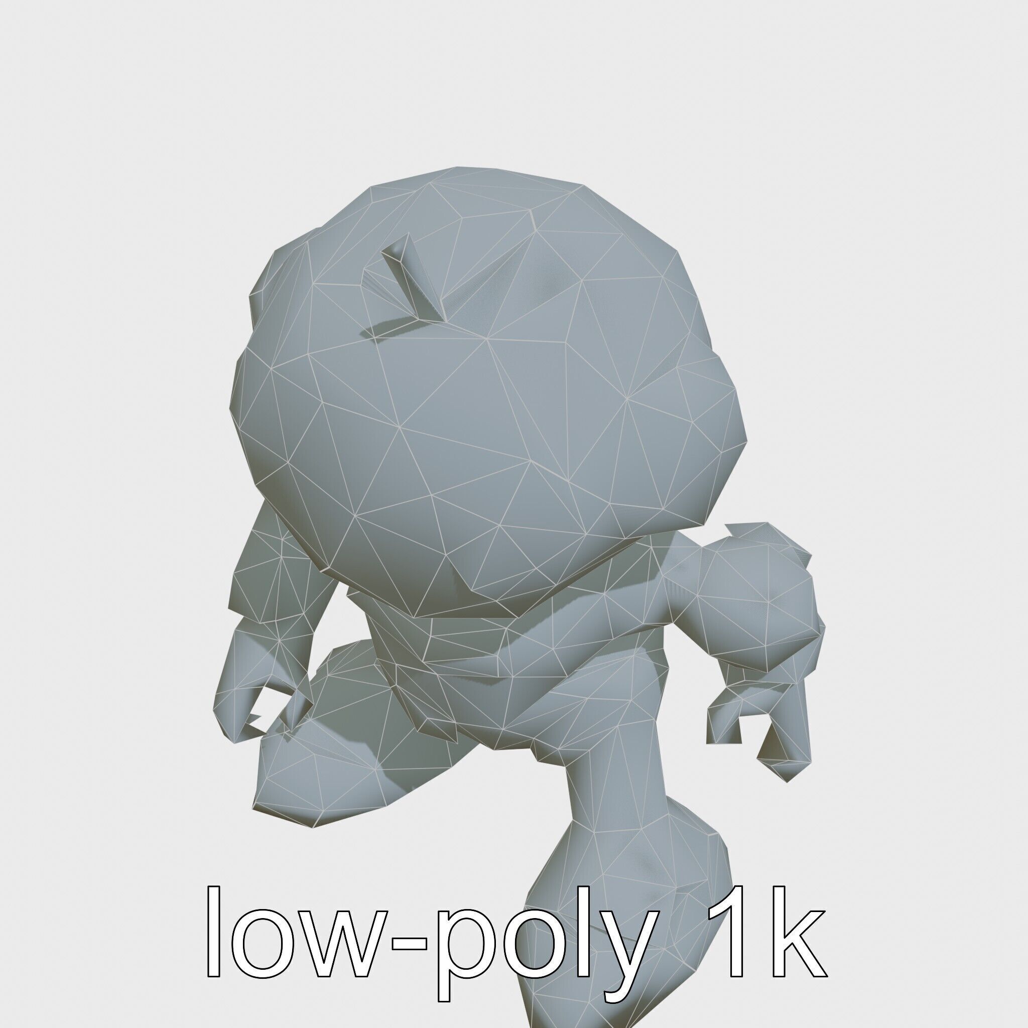 Stylish Neon Robot Assistant with Interactive Features Low-poly 3D model_29