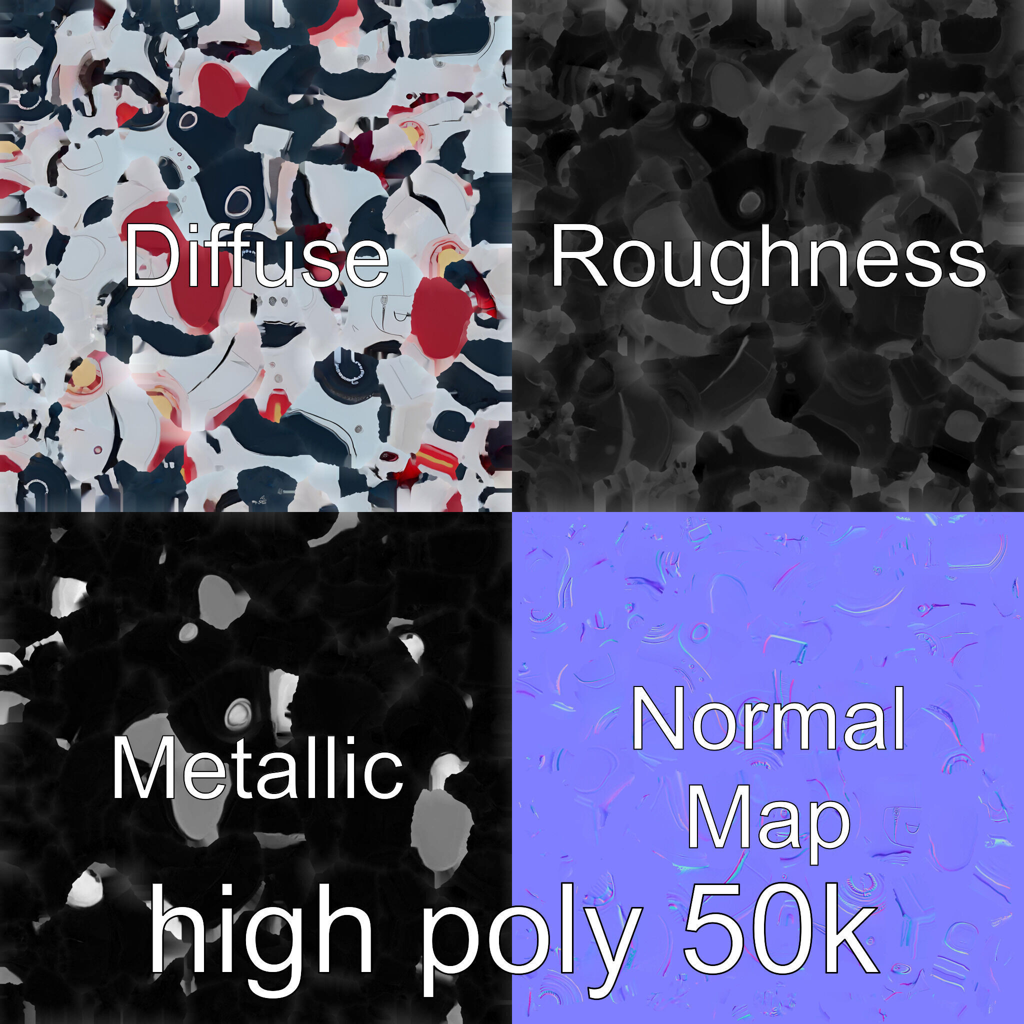 Stylish Neon Robot Assistant with Interactive Features Low-poly 3D model_28