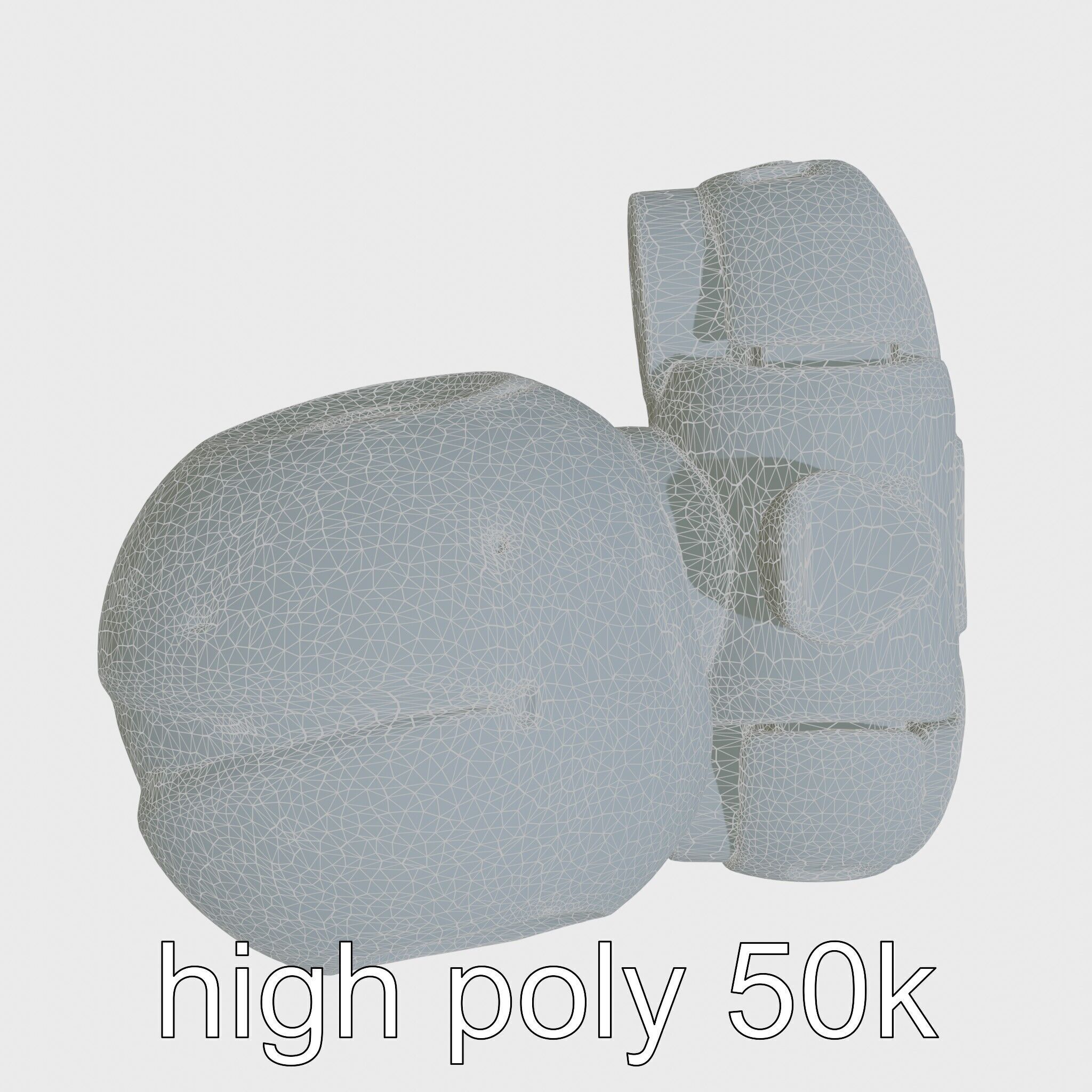 Futuristic Robotic Assistant with Neon Indicators Low-poly 3D model_28