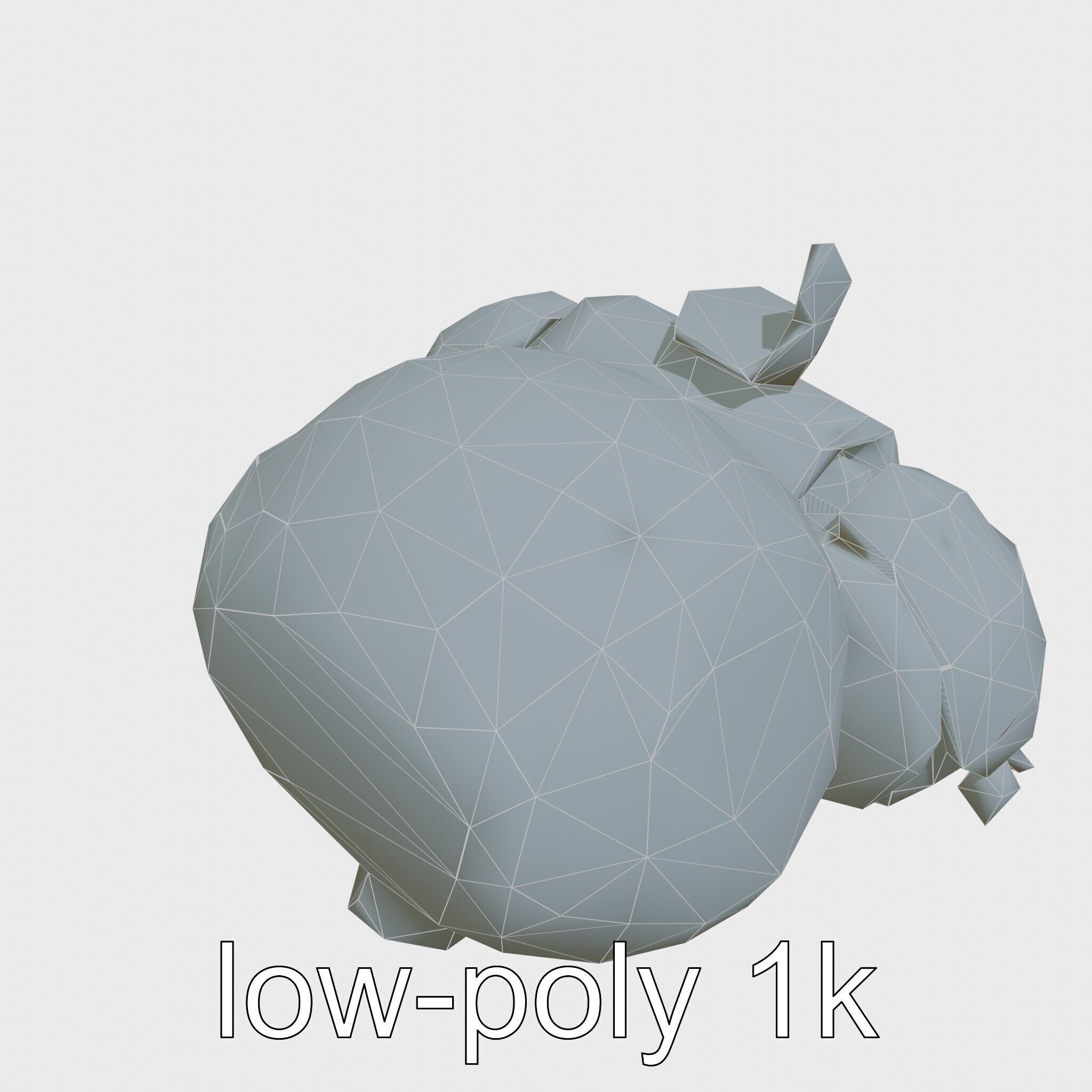 Futuristic Robotic Assistant with Neon Indicators Low-poly 3D model_26