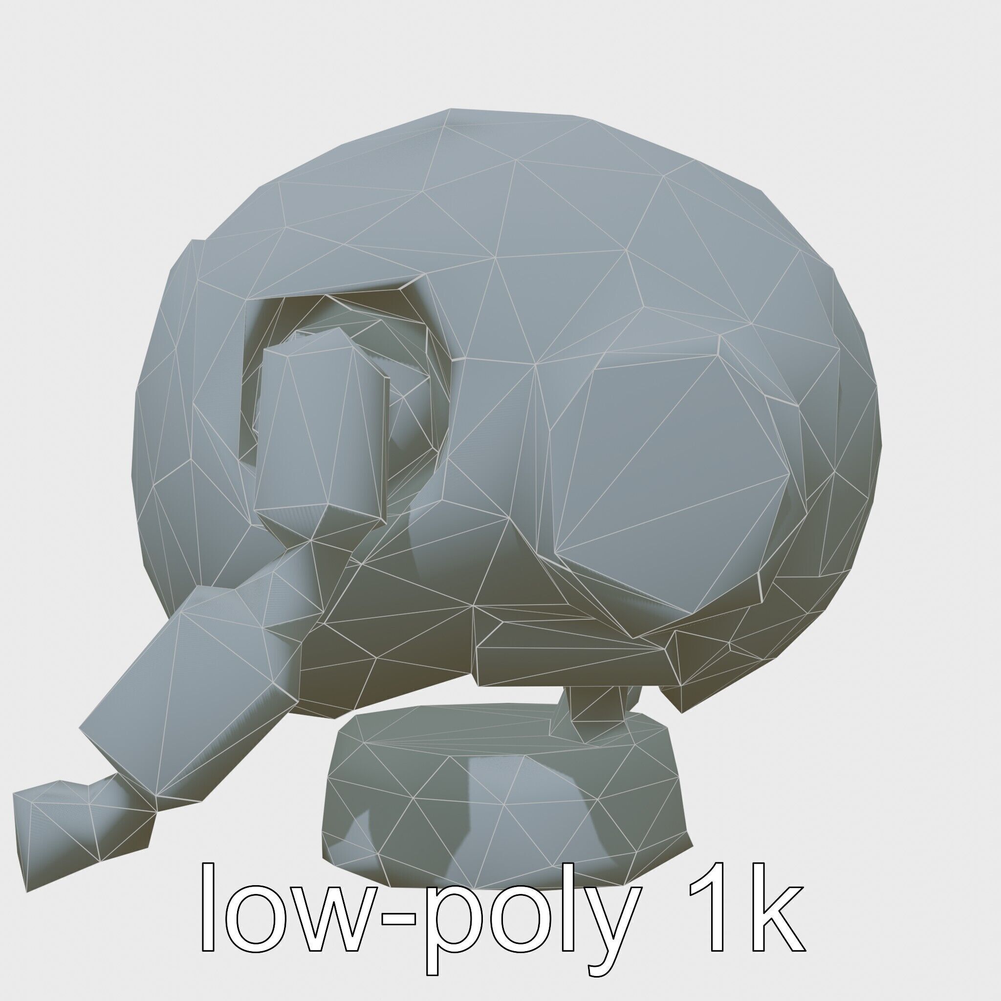 Stylish Toy Robot Assistant with Neon Indicators Low-poly 3D model_10