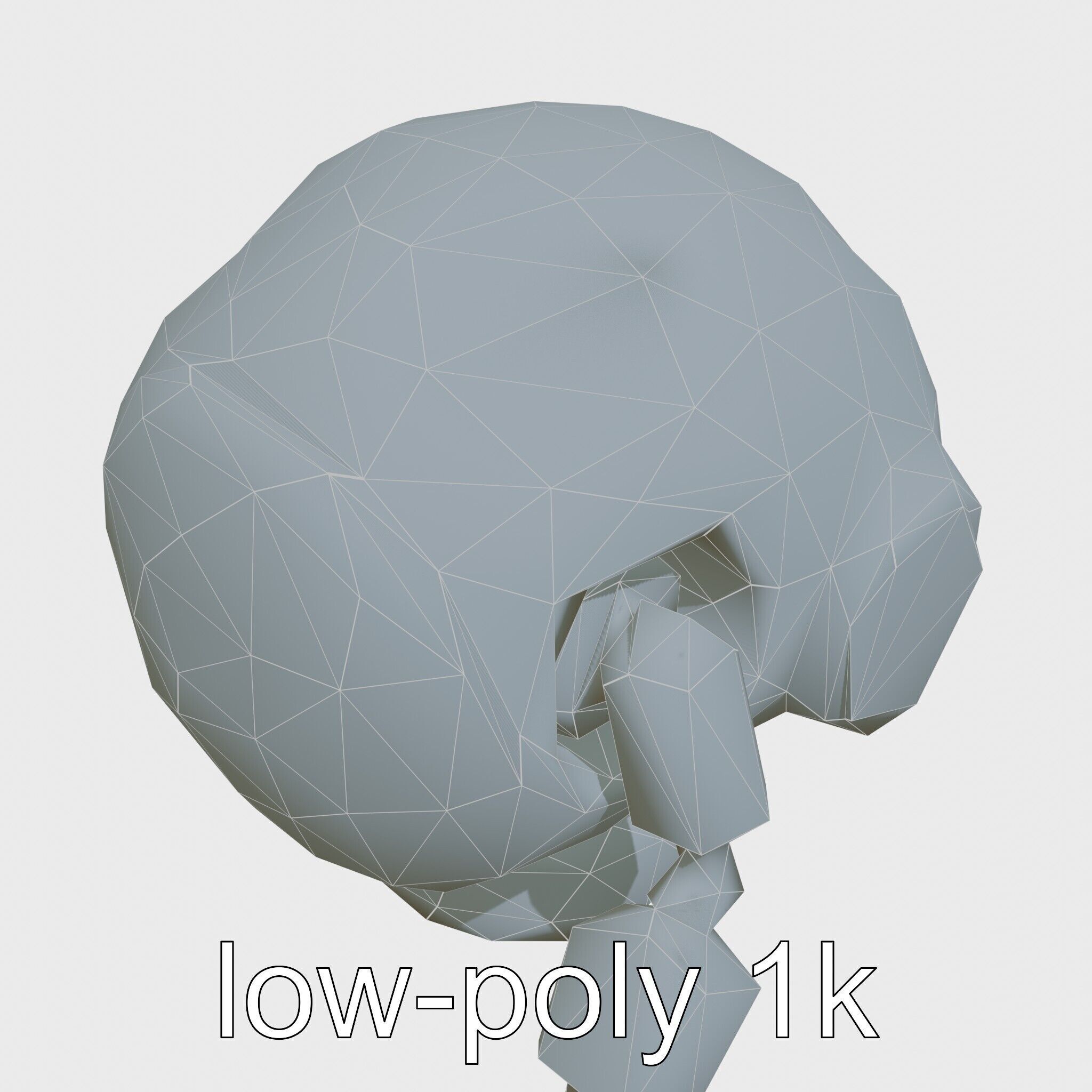 Stylish Toy Robot Assistant with Neon Indicators Low-poly 3D model_25