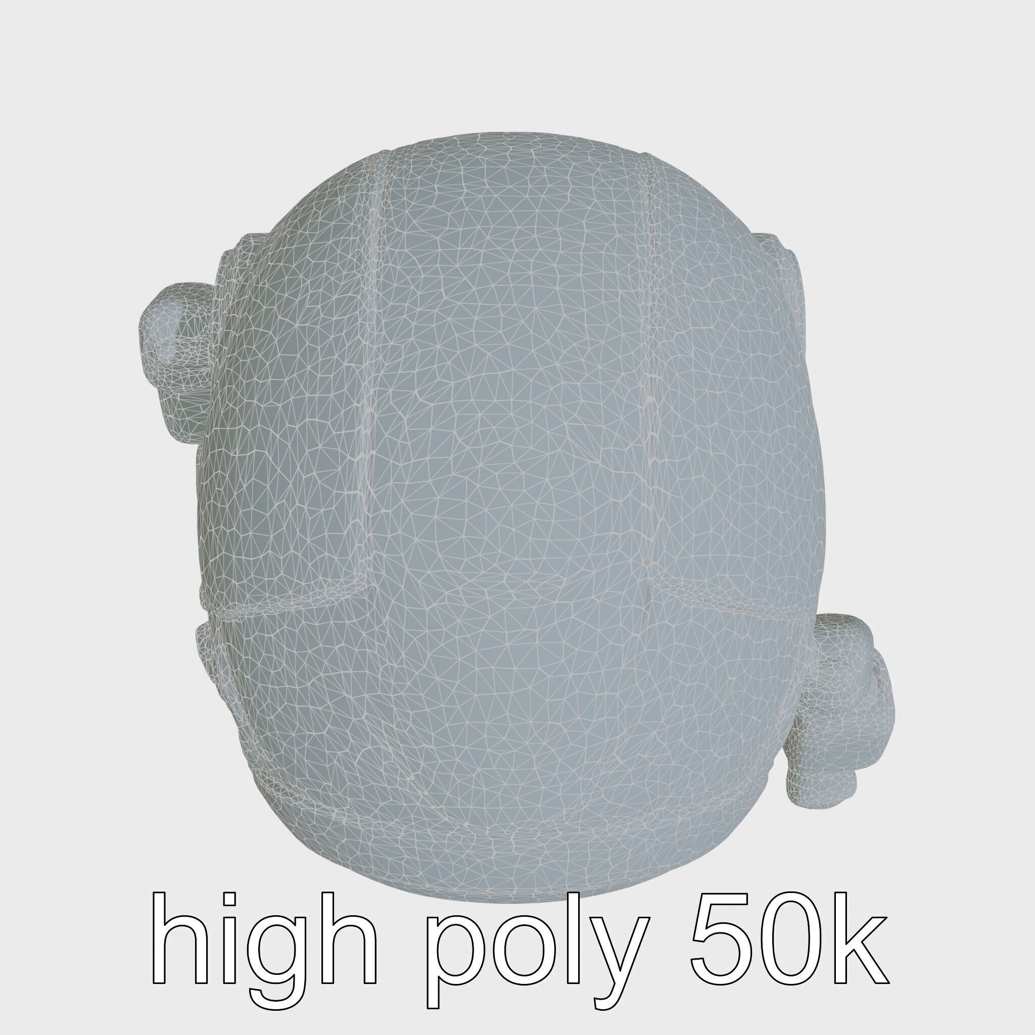 Stylish Toy Robot Assistant with Neon Indicators Low-poly 3D model_22