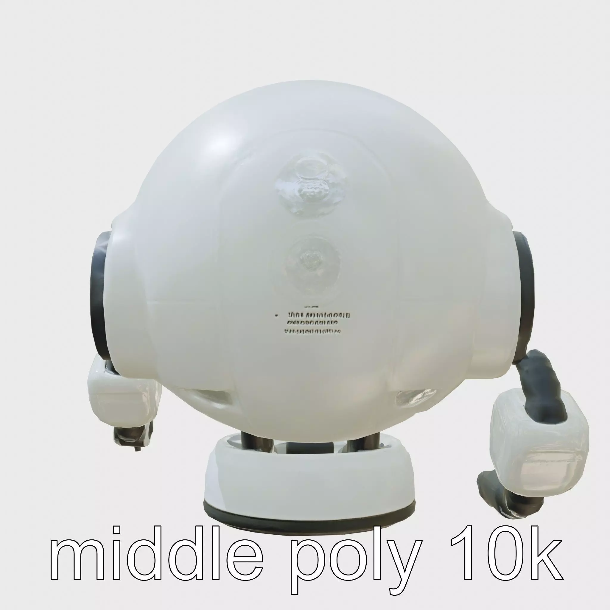 Stylish Toy Robot Assistant with Neon Indicators Low-poly 3D model_0