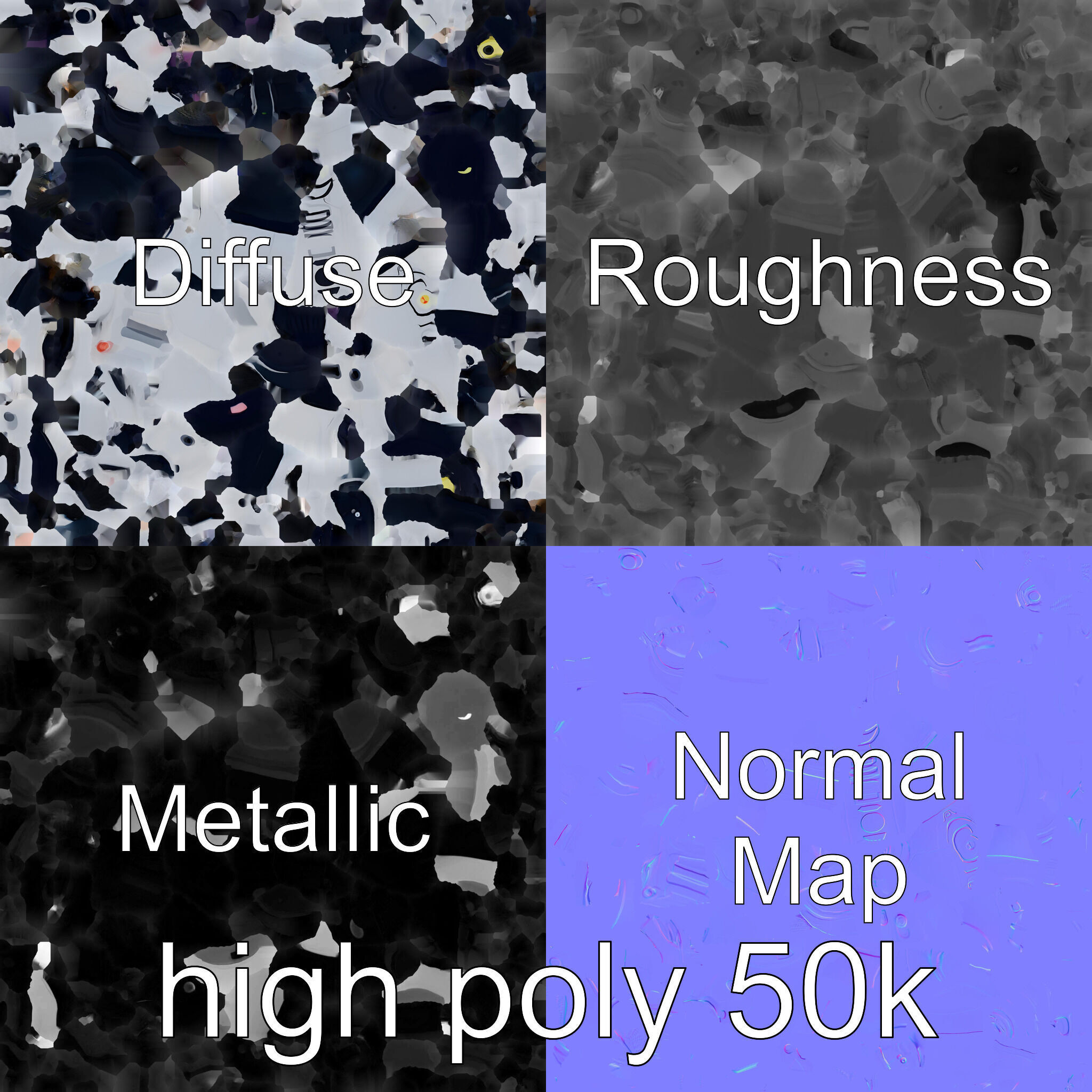 Stylish Toy Robot Assistant with Neon Indicators Low-poly 3D model_33