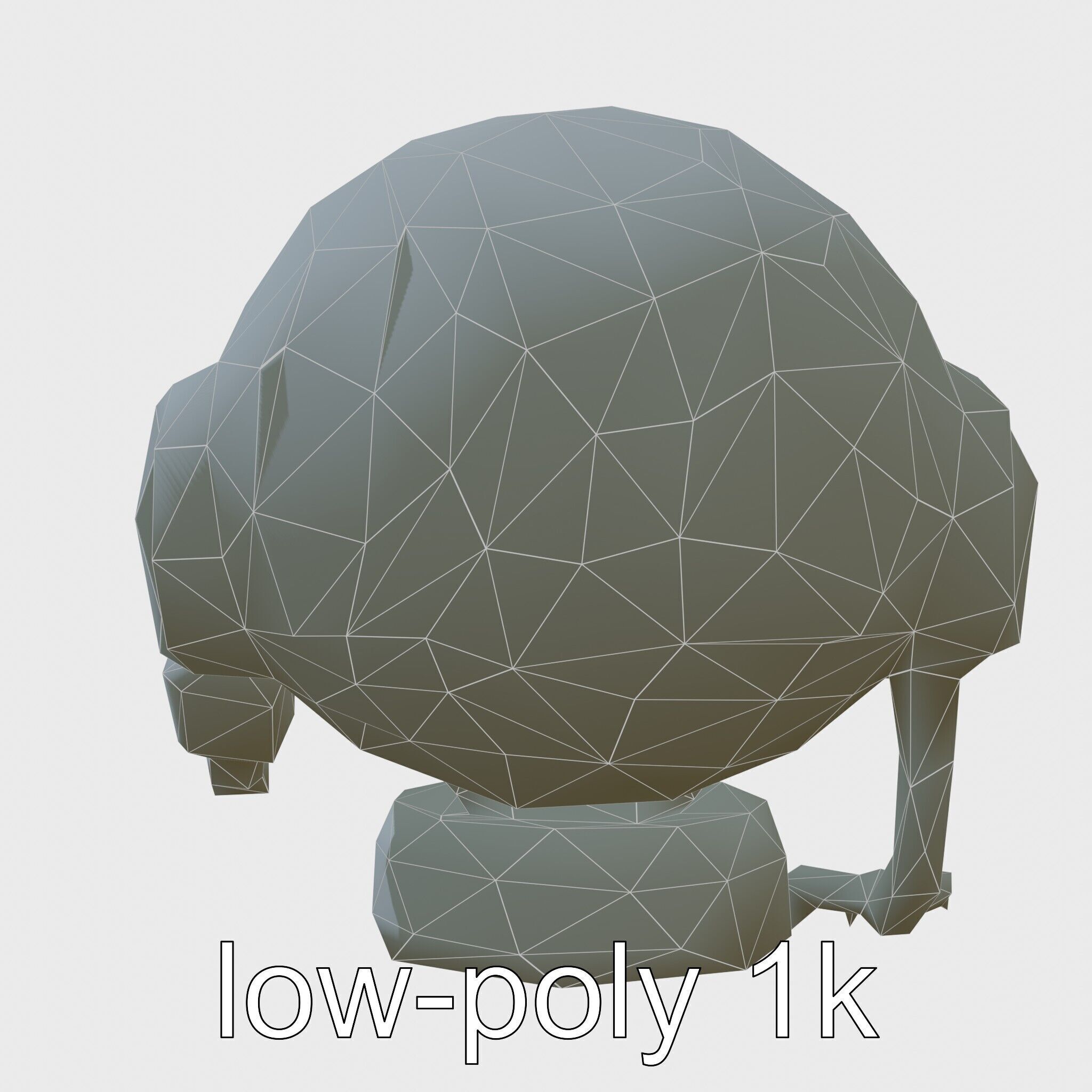 Stylish Toy Robot Assistant with Neon Indicators Low-poly 3D model_30