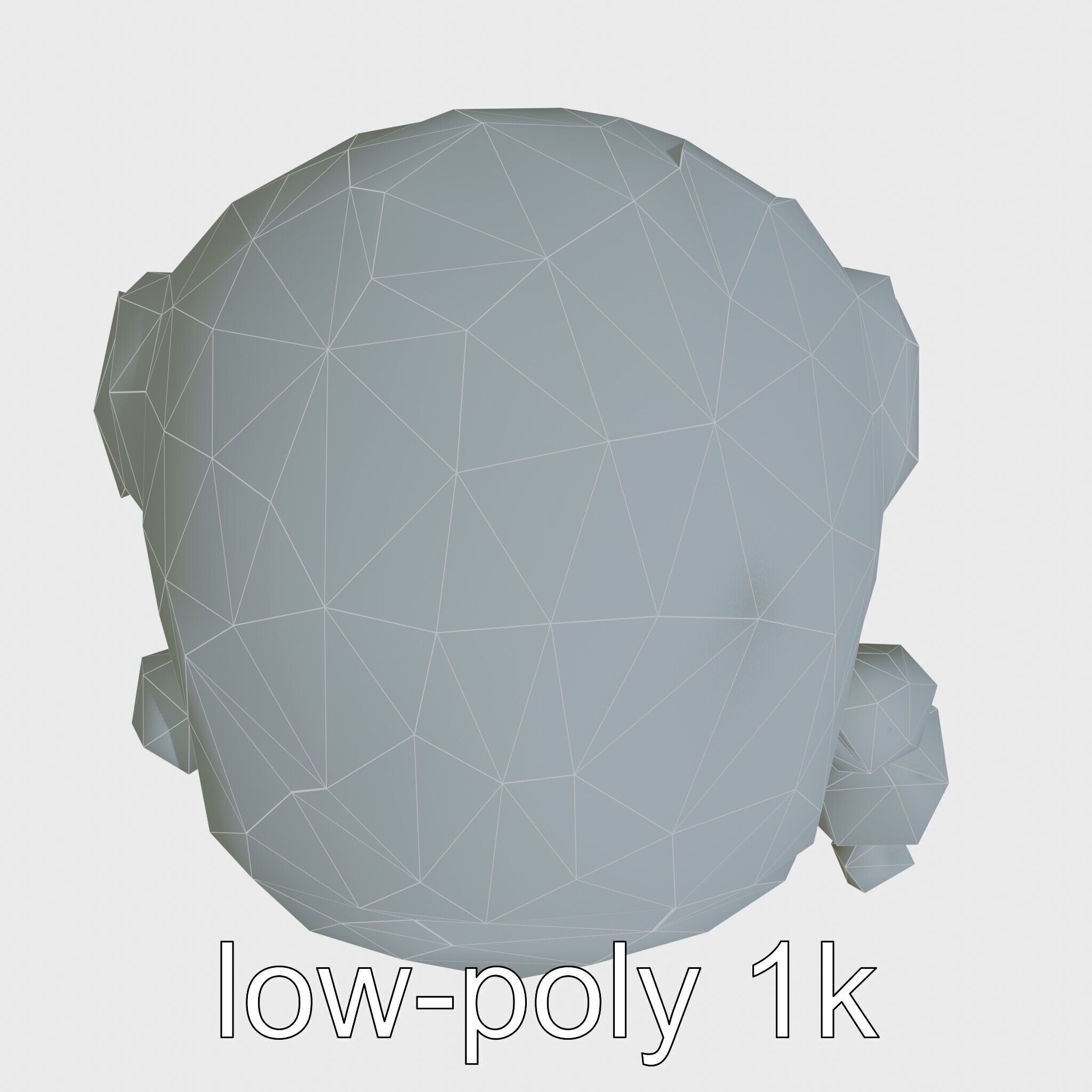 Stylish Toy Robot Assistant with Neon Indicators Low-poly 3D model_19