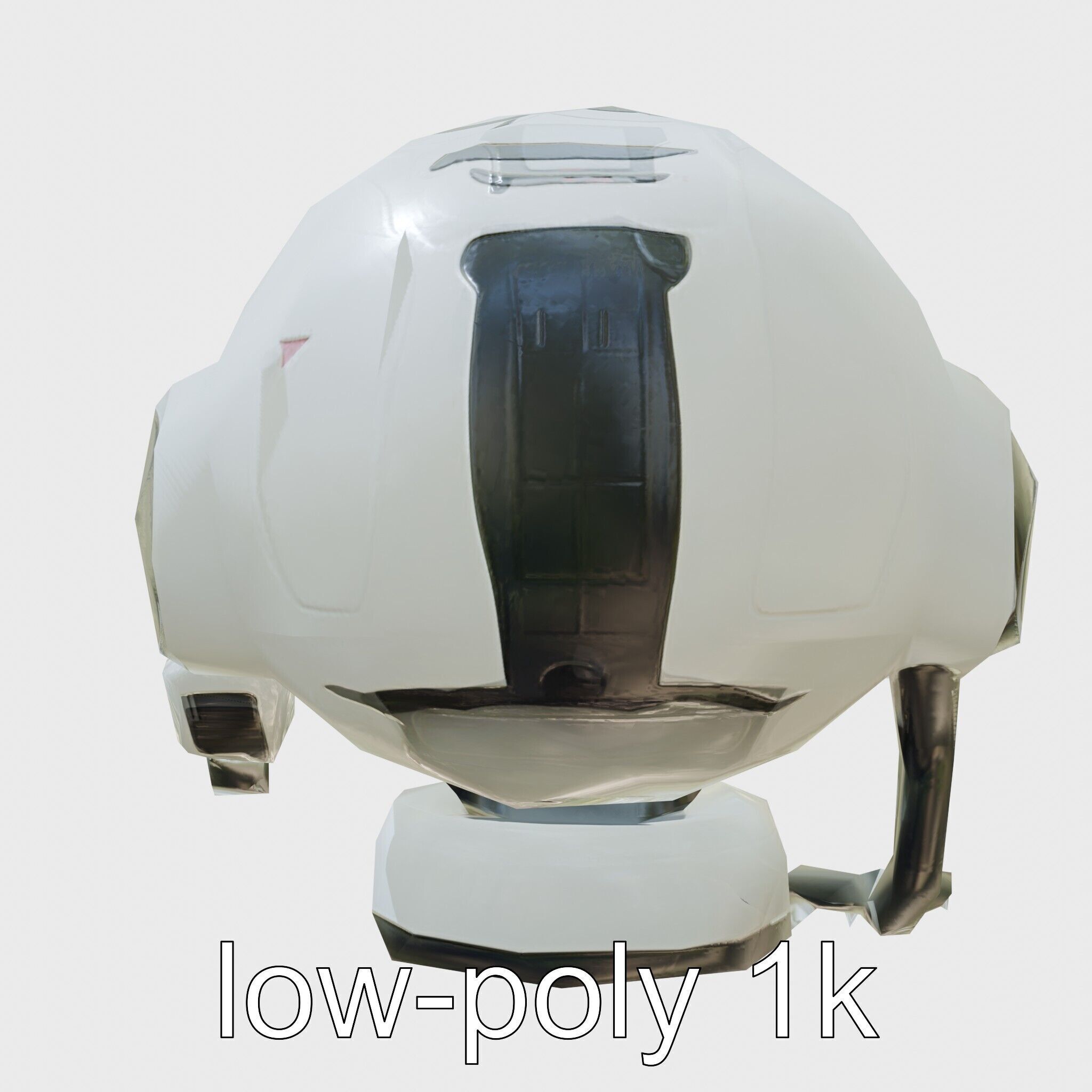 Stylish Toy Robot Assistant with Neon Indicators Low-poly 3D model_20