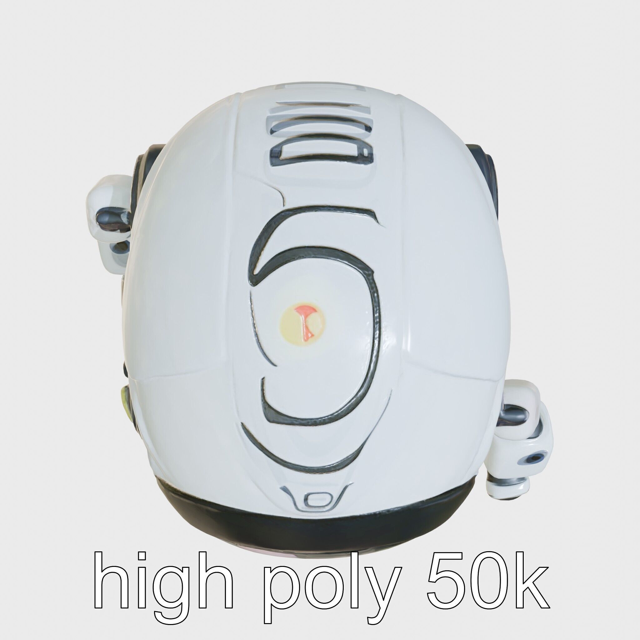 Stylish Toy Robot Assistant with Neon Indicators Low-poly 3D model_23