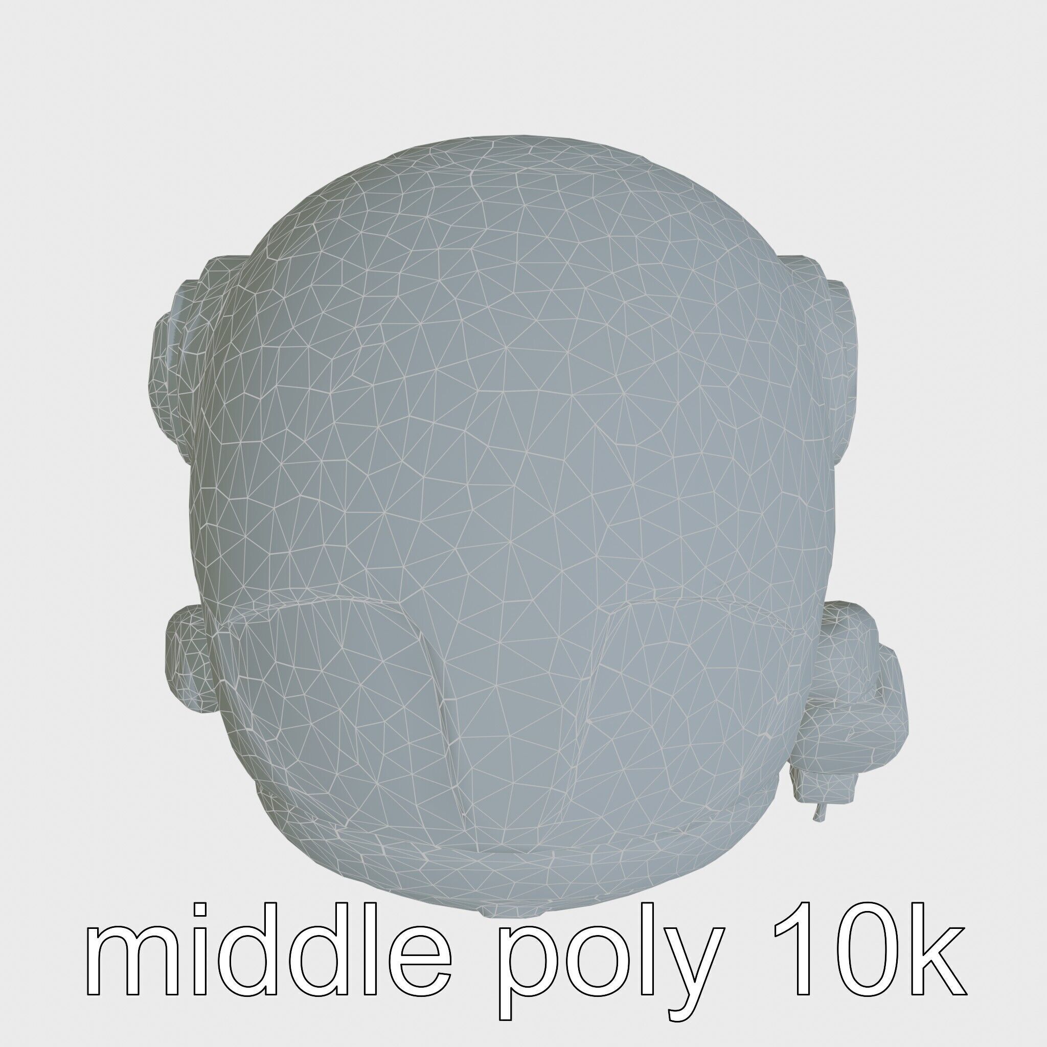 Stylish Toy Robot Assistant with Neon Indicators Low-poly 3D model_28